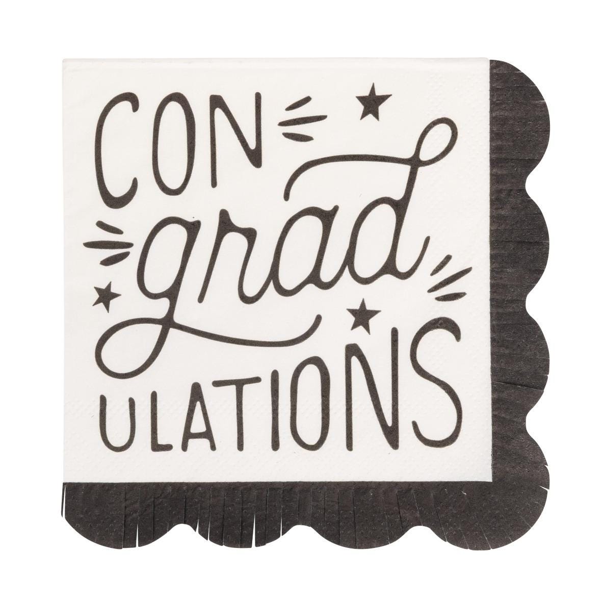 ConGRADulations Cocktail Napkins 24ct - Stesha Party
