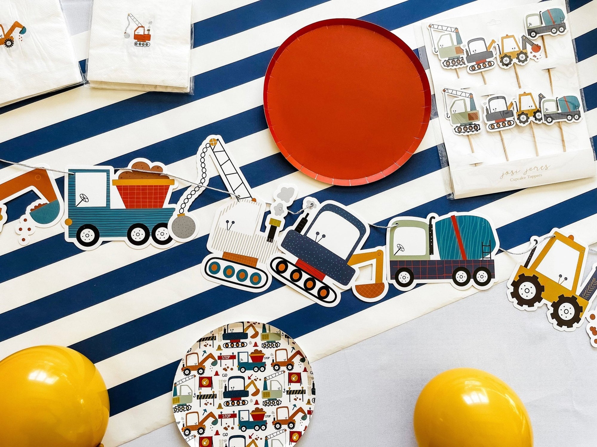 Construction Birthday Banner - Stesha Party