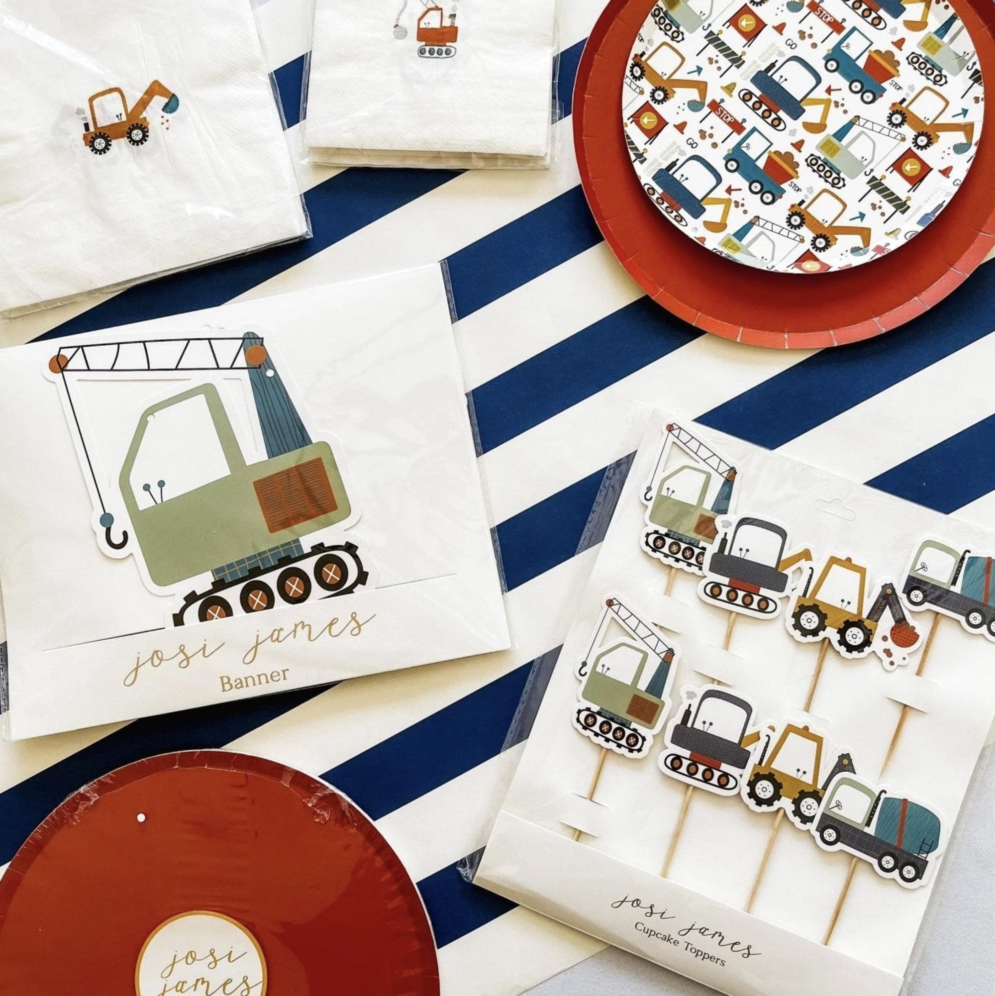 Construction Birthday Banner - Stesha Party