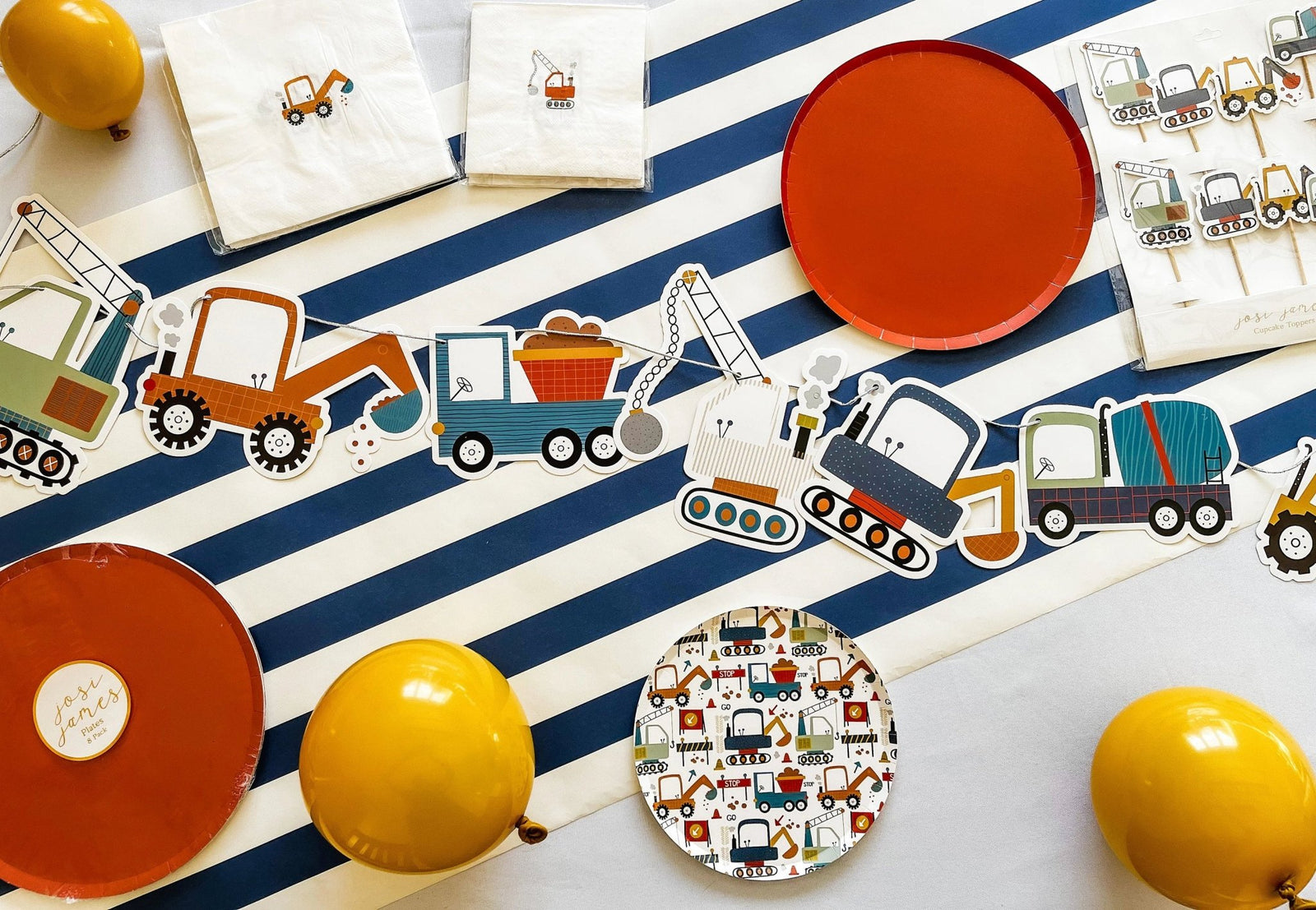 Construction Birthday Banner - Stesha Party