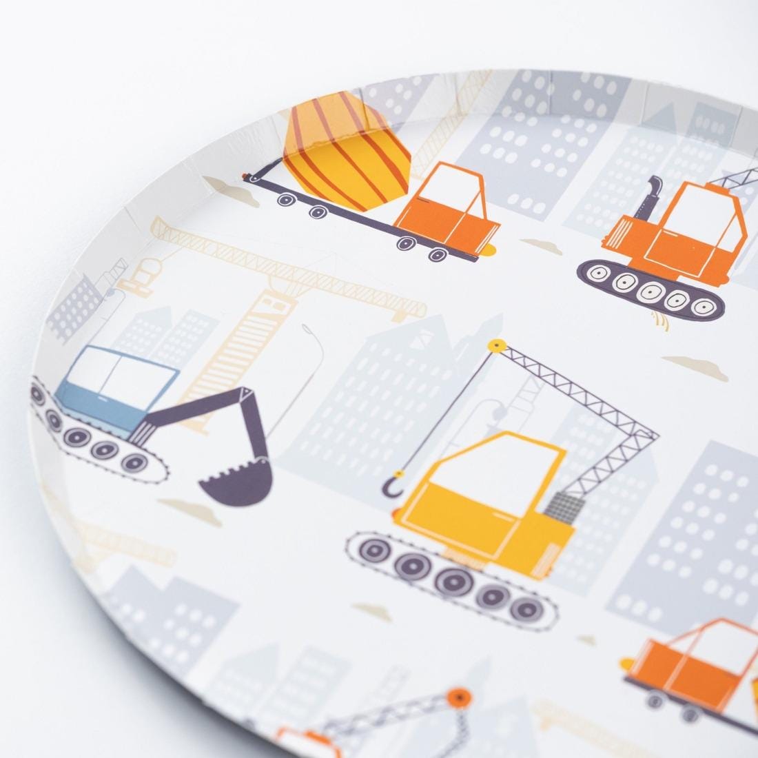 Construction Birthday Plates 8ct - Stesha Party