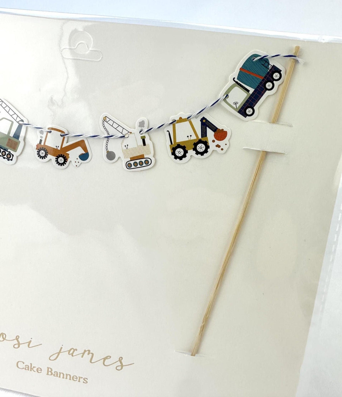 Construction Cake Topper Banner - Stesha Party