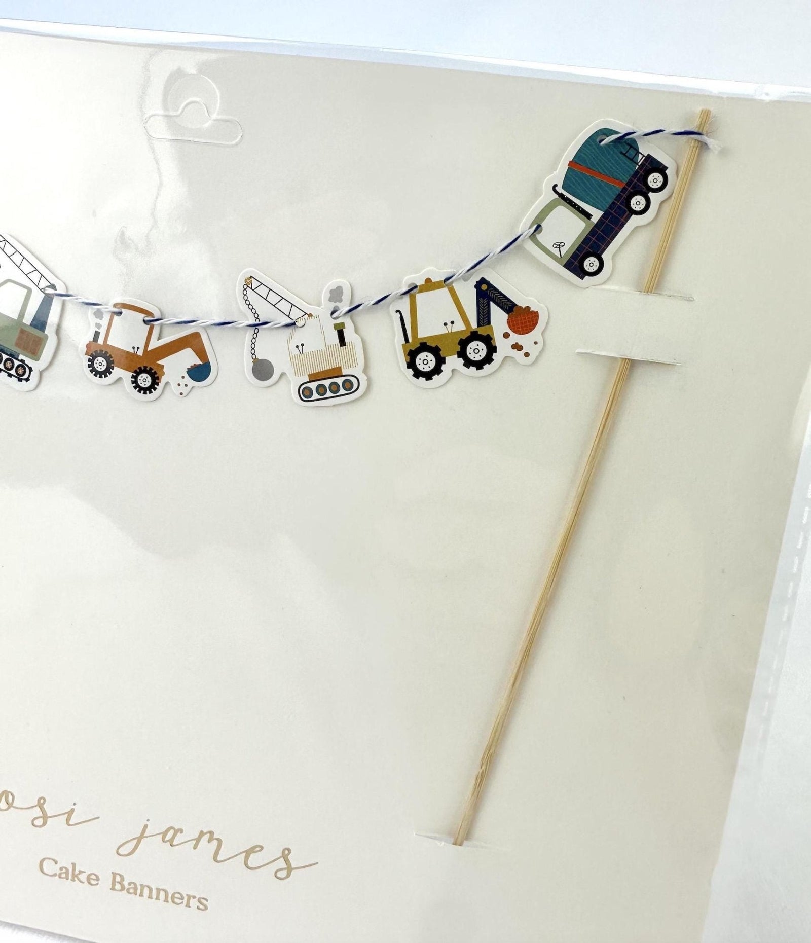 Construction Cake Topper Banner - Stesha Party
