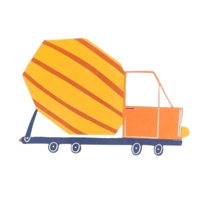 Construction Truck Cutouts 8ct - Stesha Party