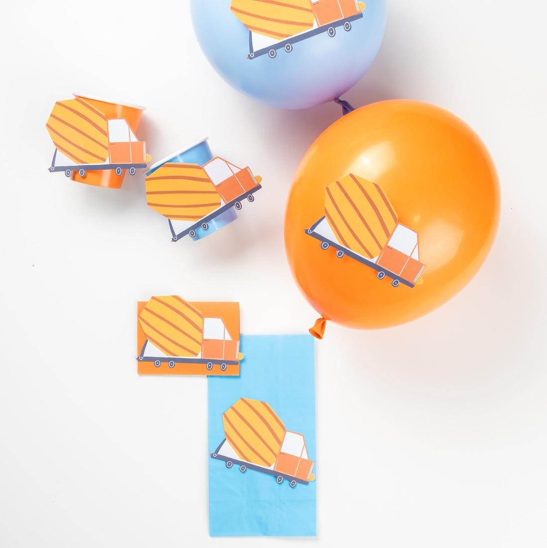 Construction Truck Cutouts 8ct - Stesha Party