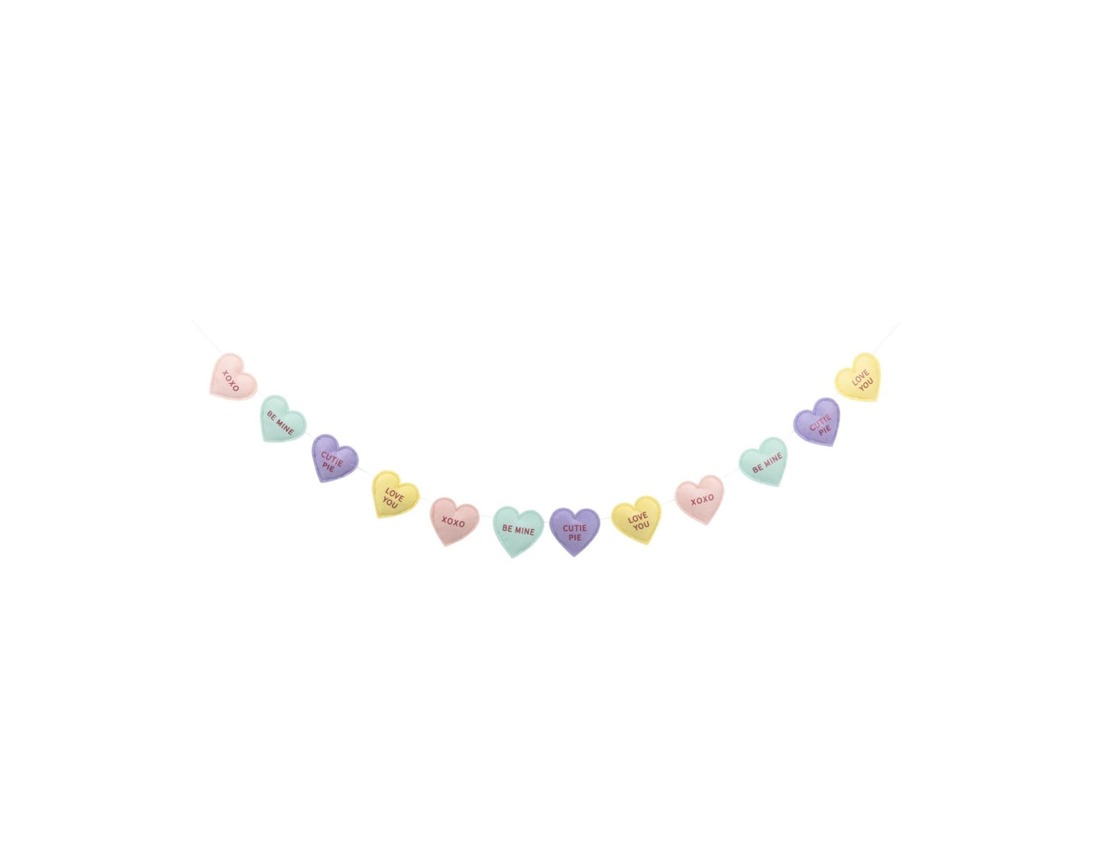 Conversation Heart Puffy Felt Banner - Stesha Party