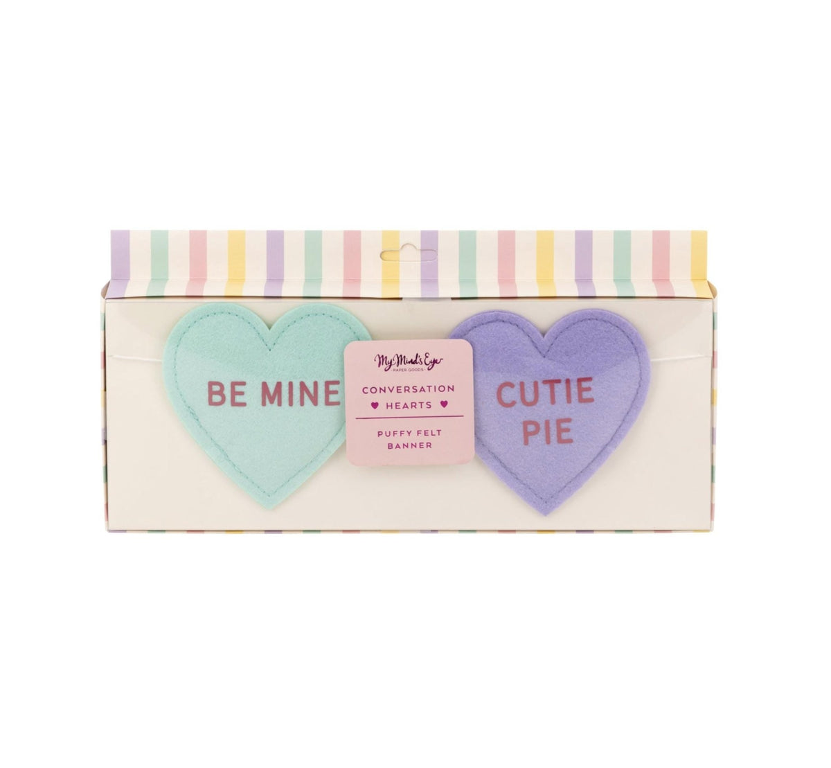 Conversation Heart Puffy Felt Banner - Stesha Party