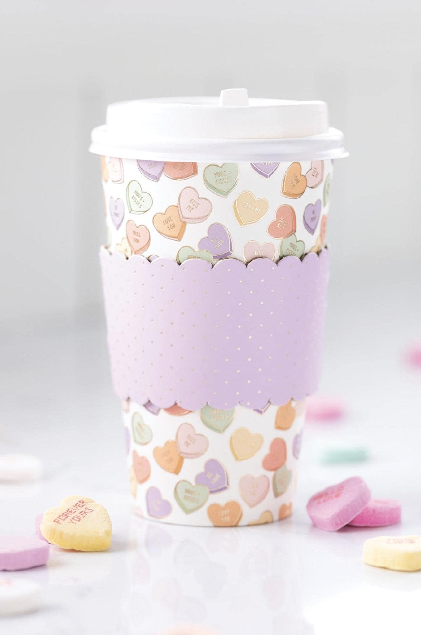 Conversation Hearts To Go Cups - Stesha Party