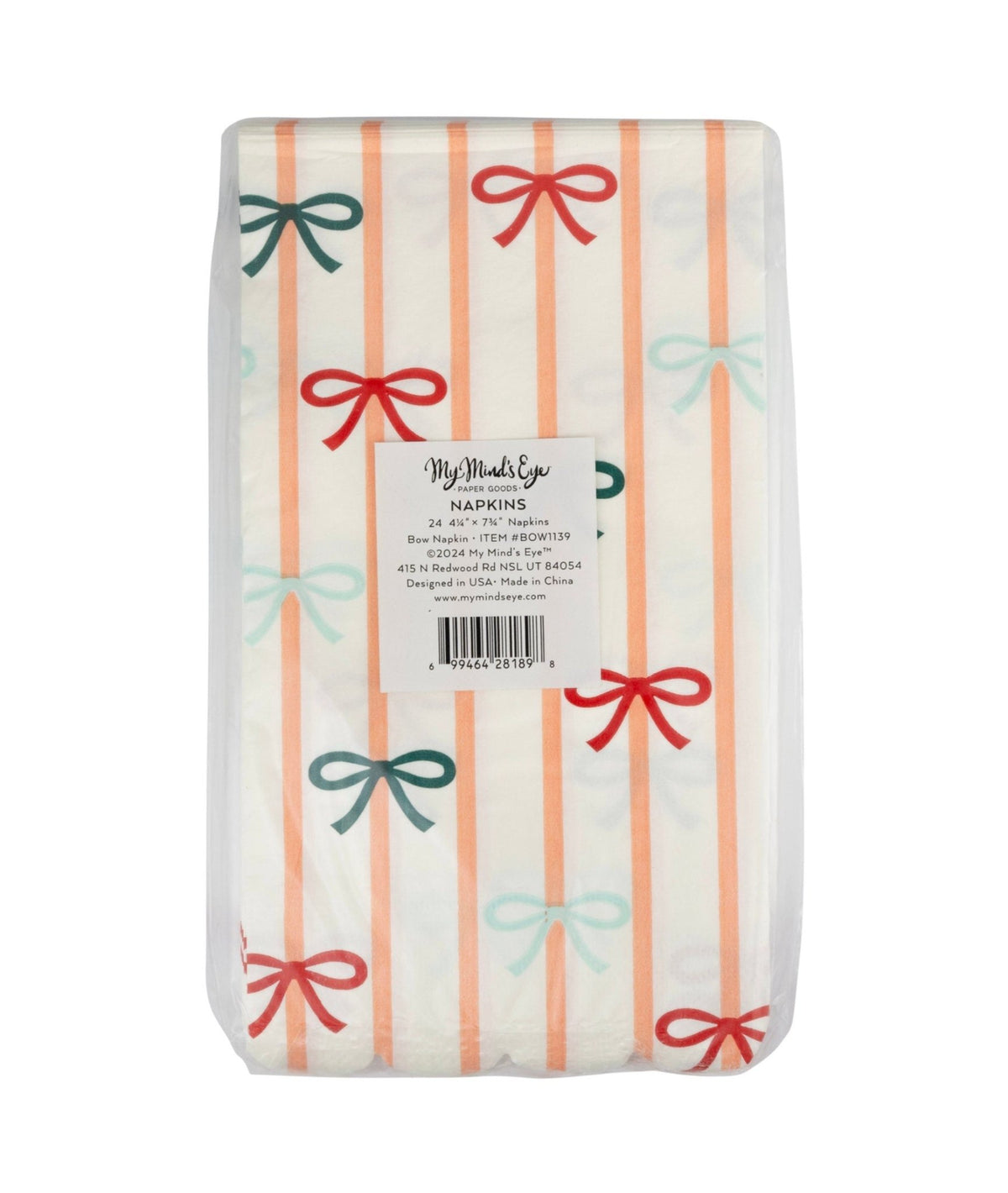 Coquette Bow Holiday Napkins - Stesha Party