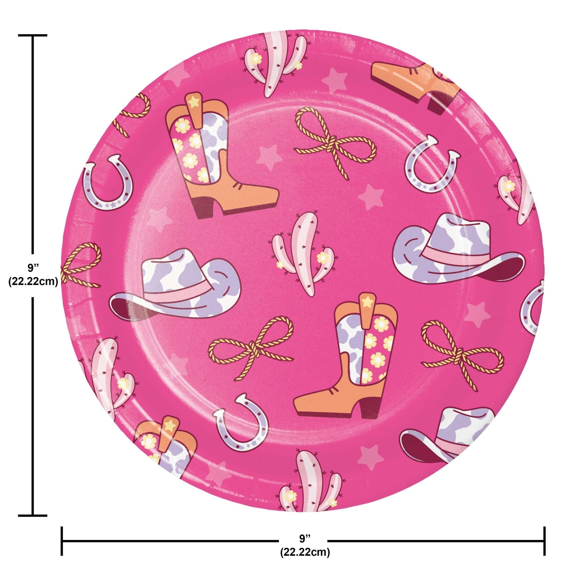 Cowgirl Birthday Dinner Plates 9" - Stesha Party