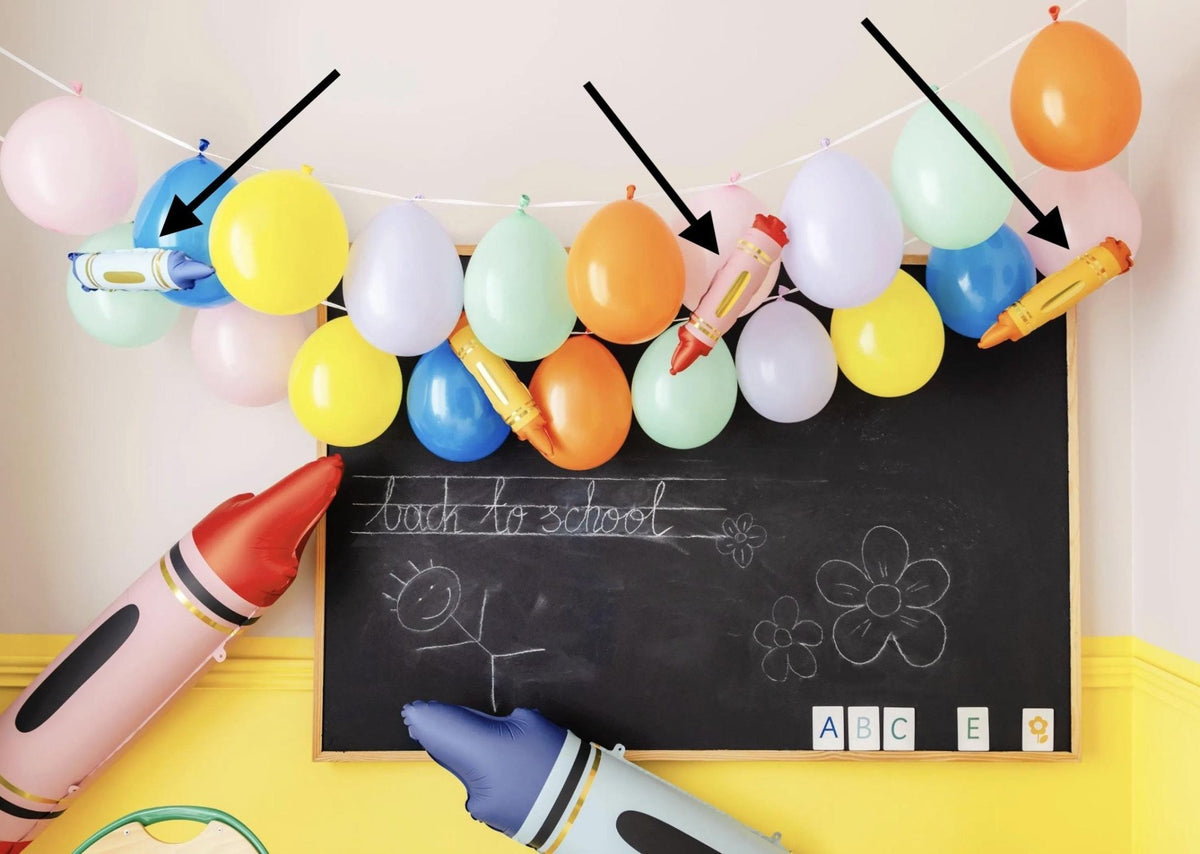 Crayon Party Balloons 3ct - Stesha Party