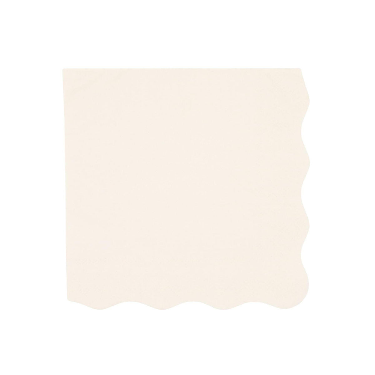 Cream Scalloped Luncheon Napkins 20ct - Stesha Party