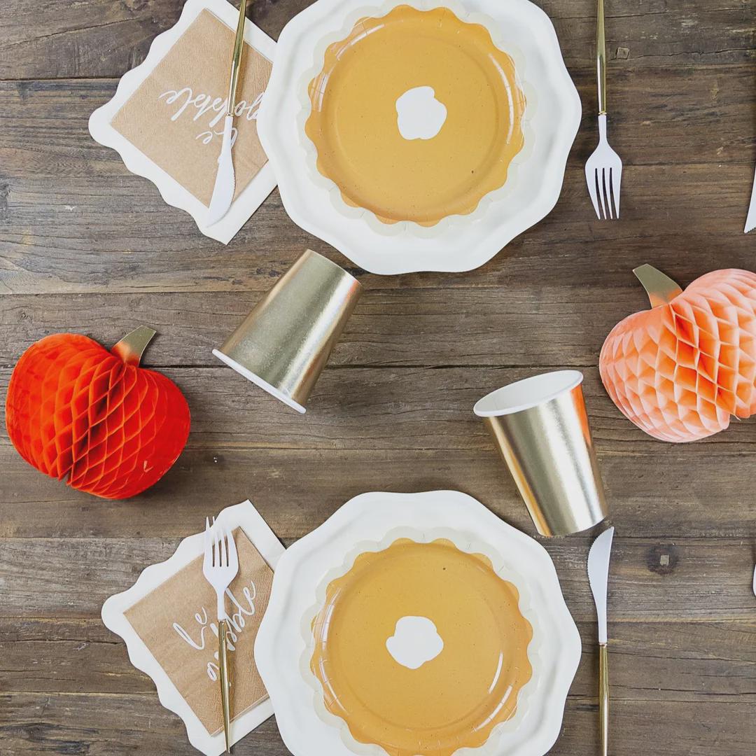 Cream Scalloped Luncheon Napkins 20ct - Stesha Party