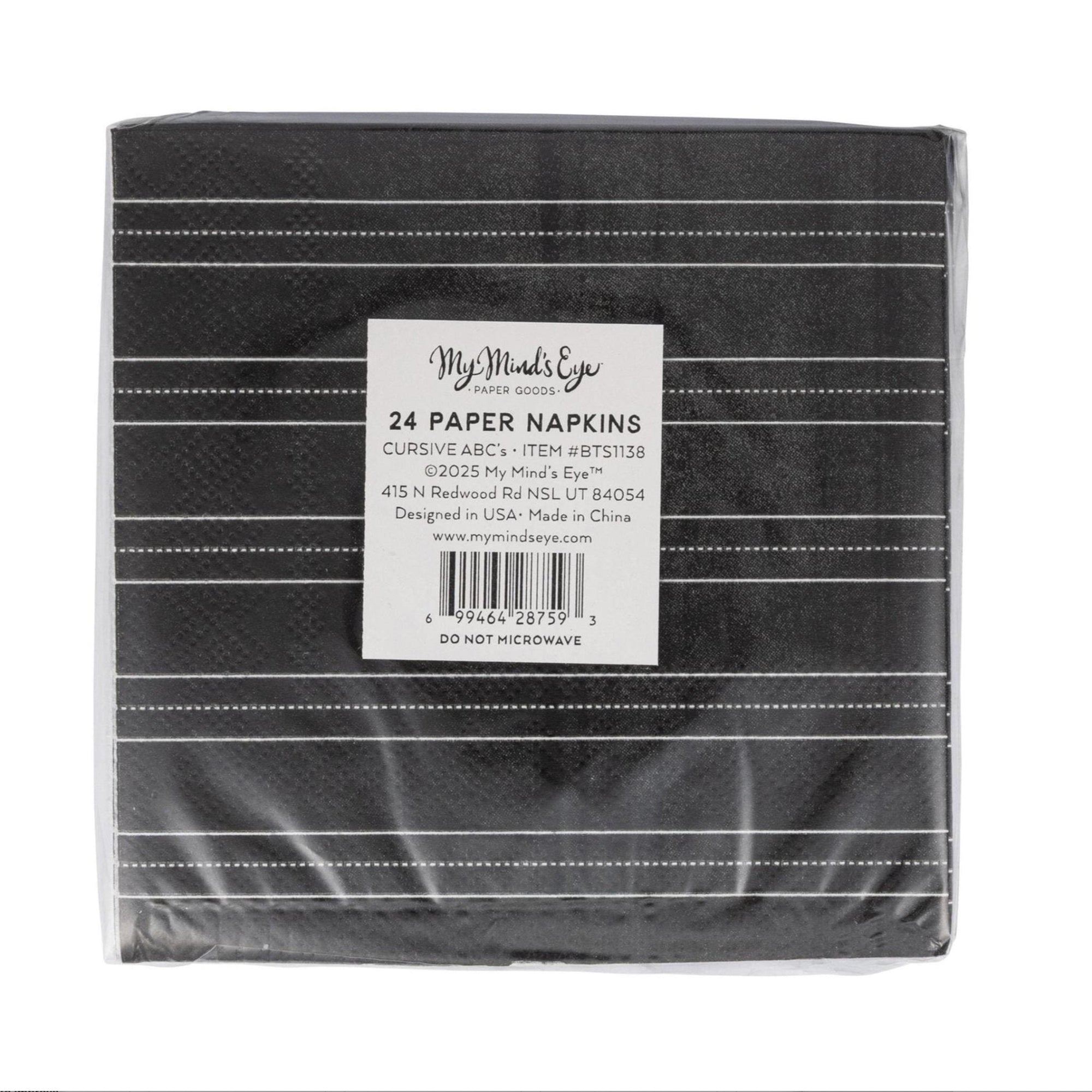 Cursive ABCs Paper Napkins 24ct - Stesha Party