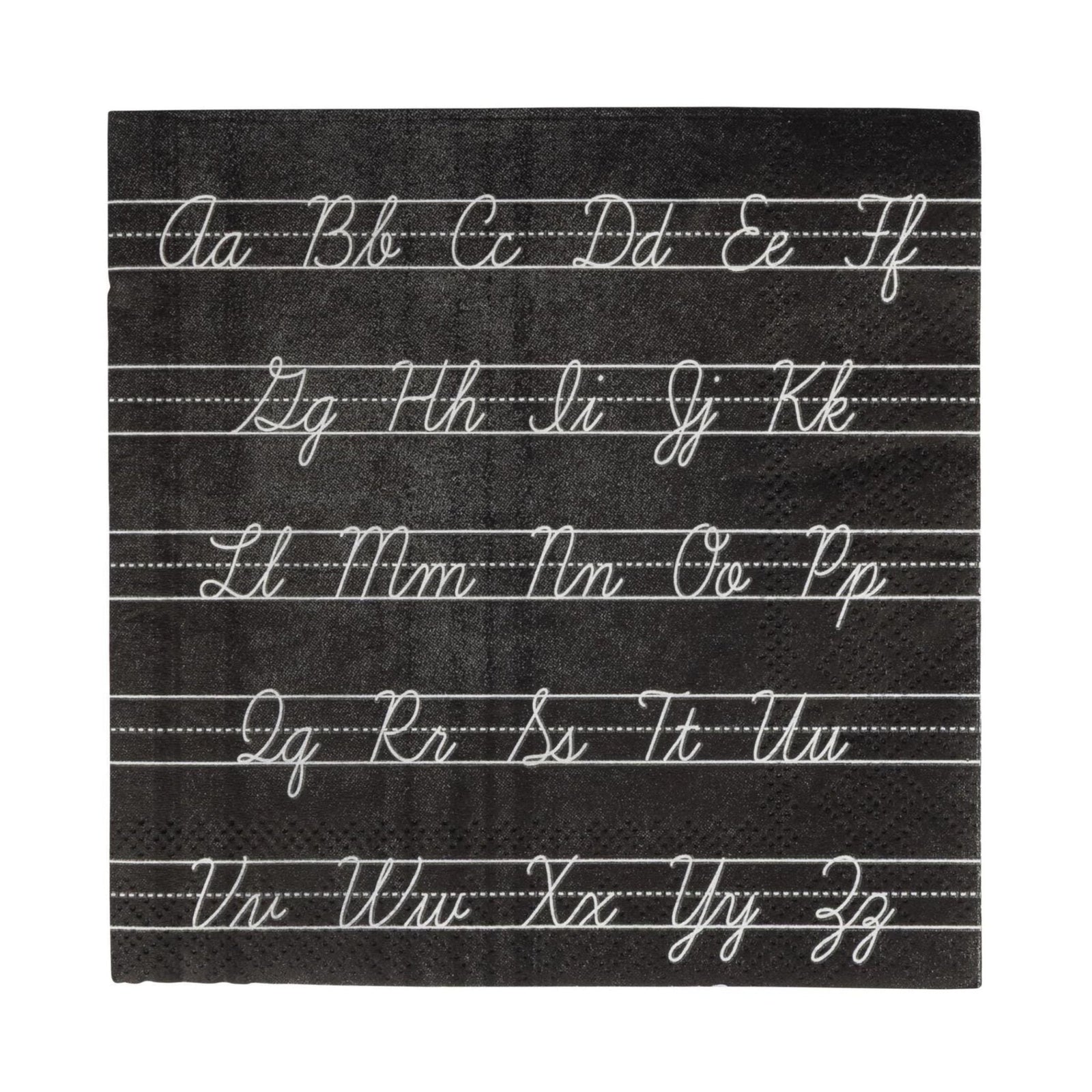 Cursive ABCs Paper Napkins 24ct - Stesha Party