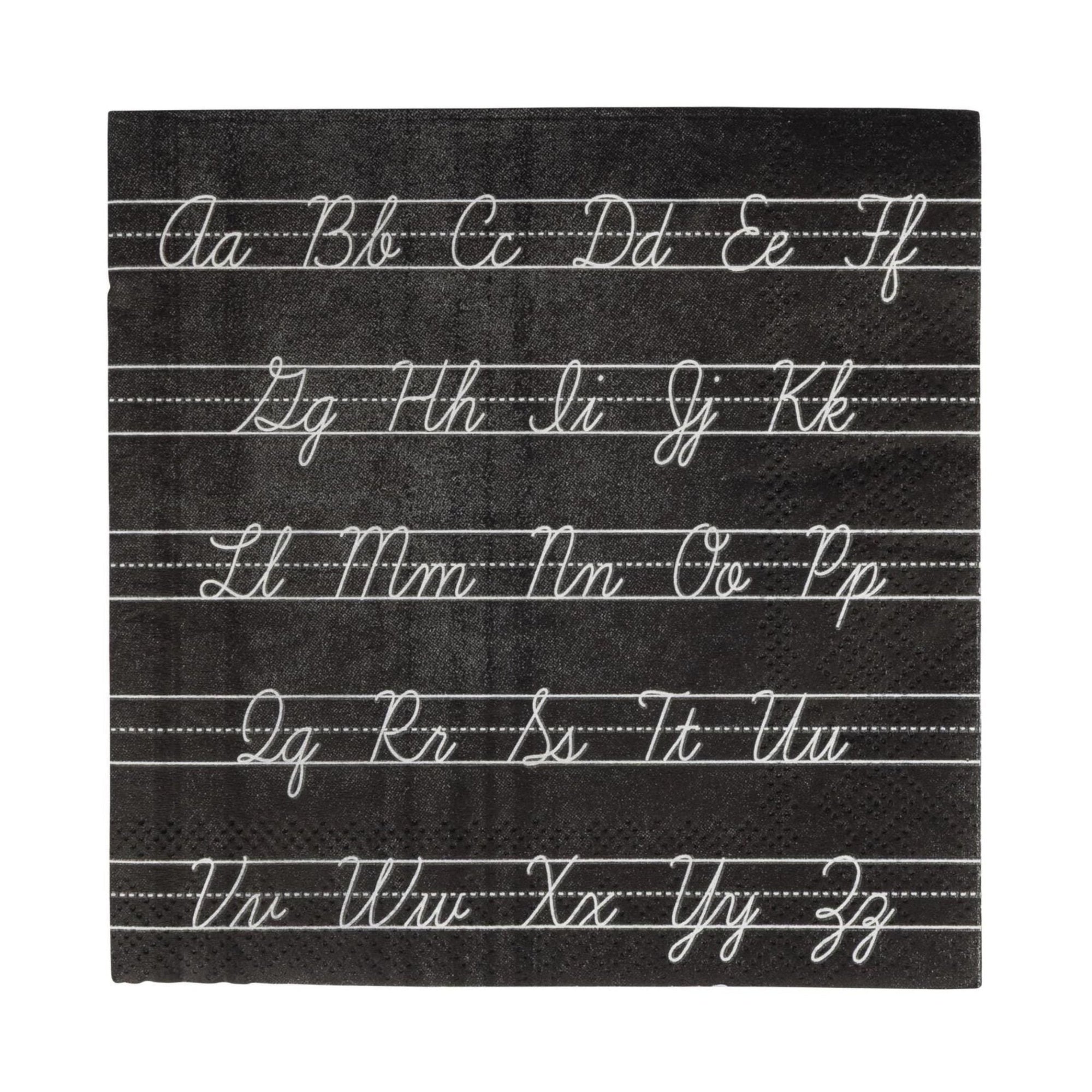 Cursive ABCs Paper Napkins 24ct - Stesha Party