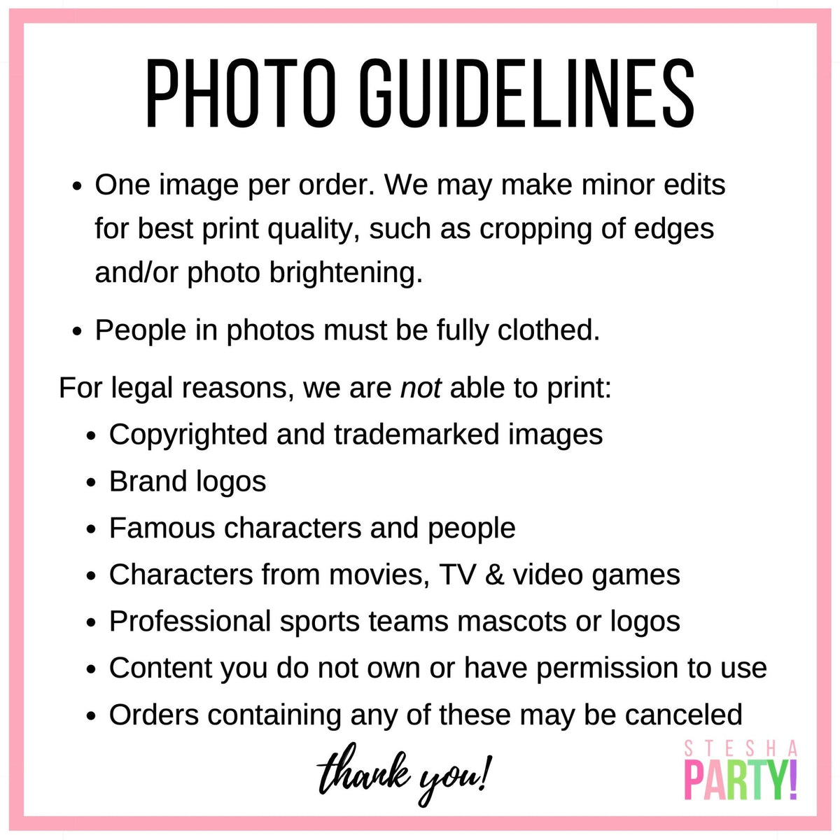 Custom Photo Cups 16oz - Stesha Party