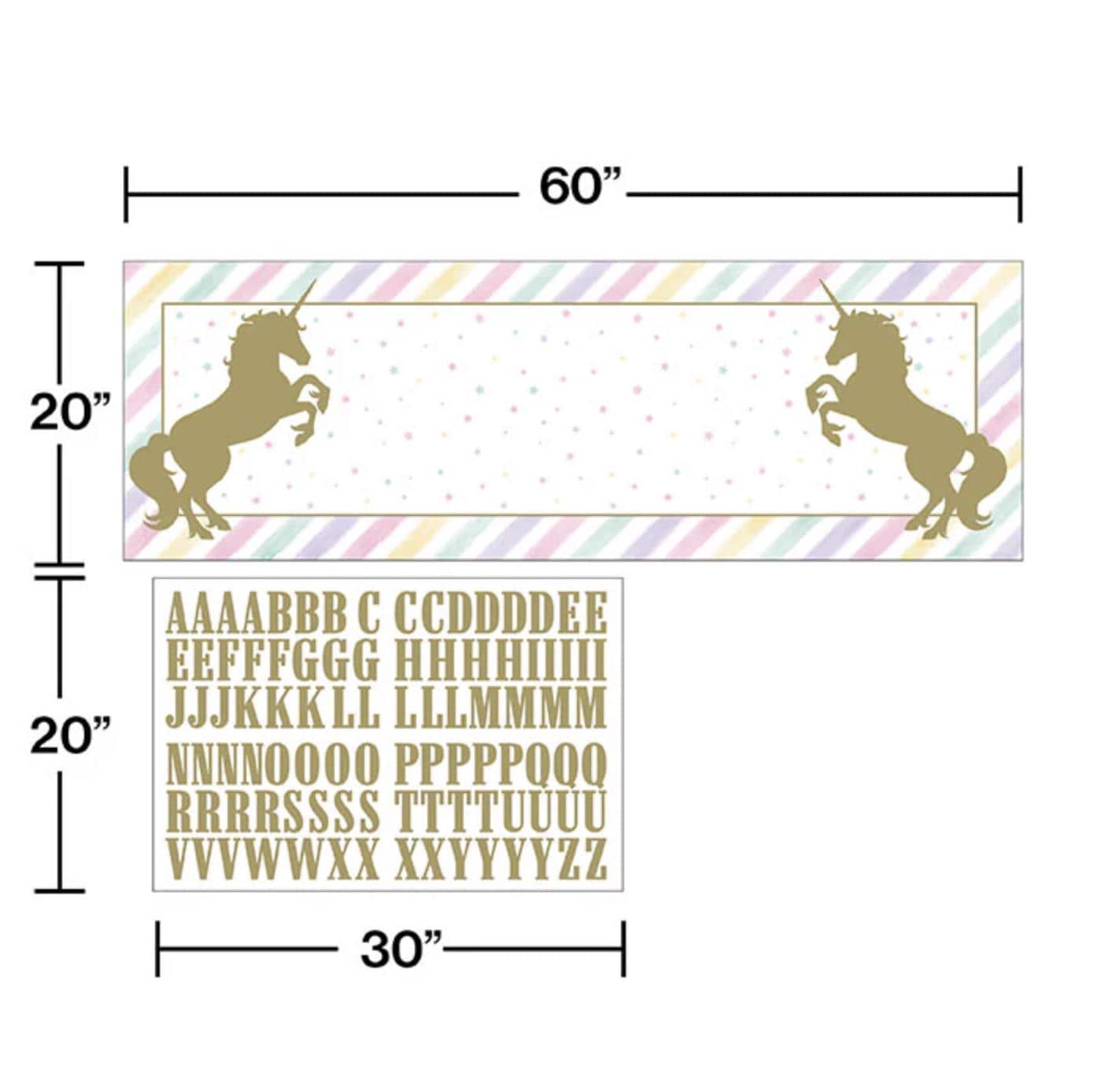Customizable Unicorn Party Banner - Stesha Party