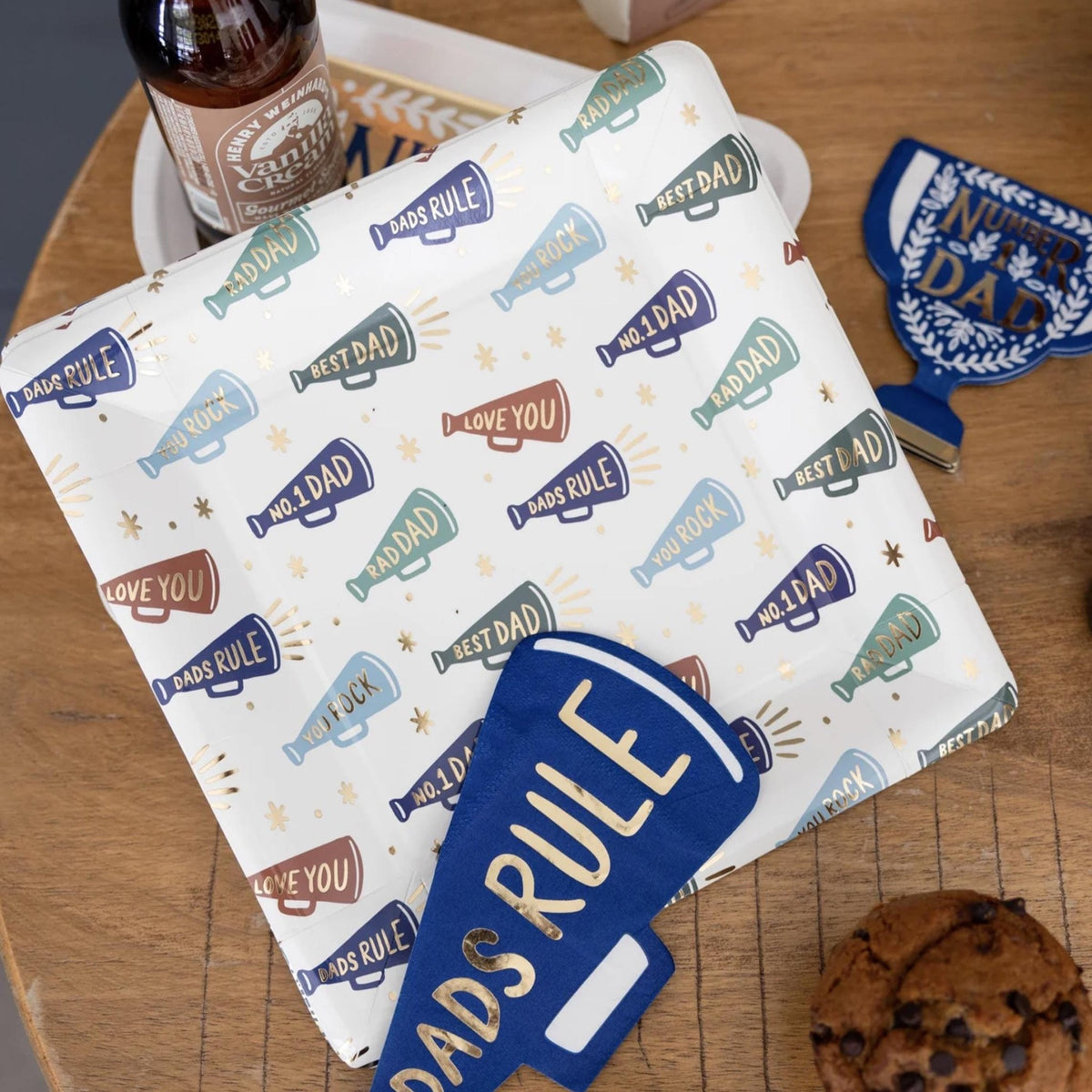 Dad's Day Square Party Plates 8ct - Stesha Party