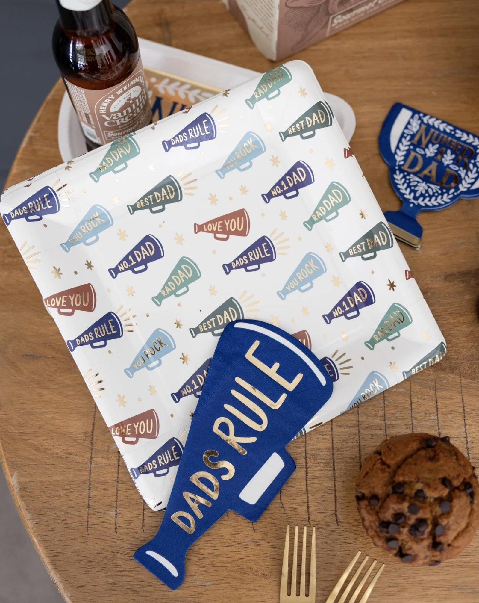 Dad's Day Square Party Plates 8ct - Stesha Party