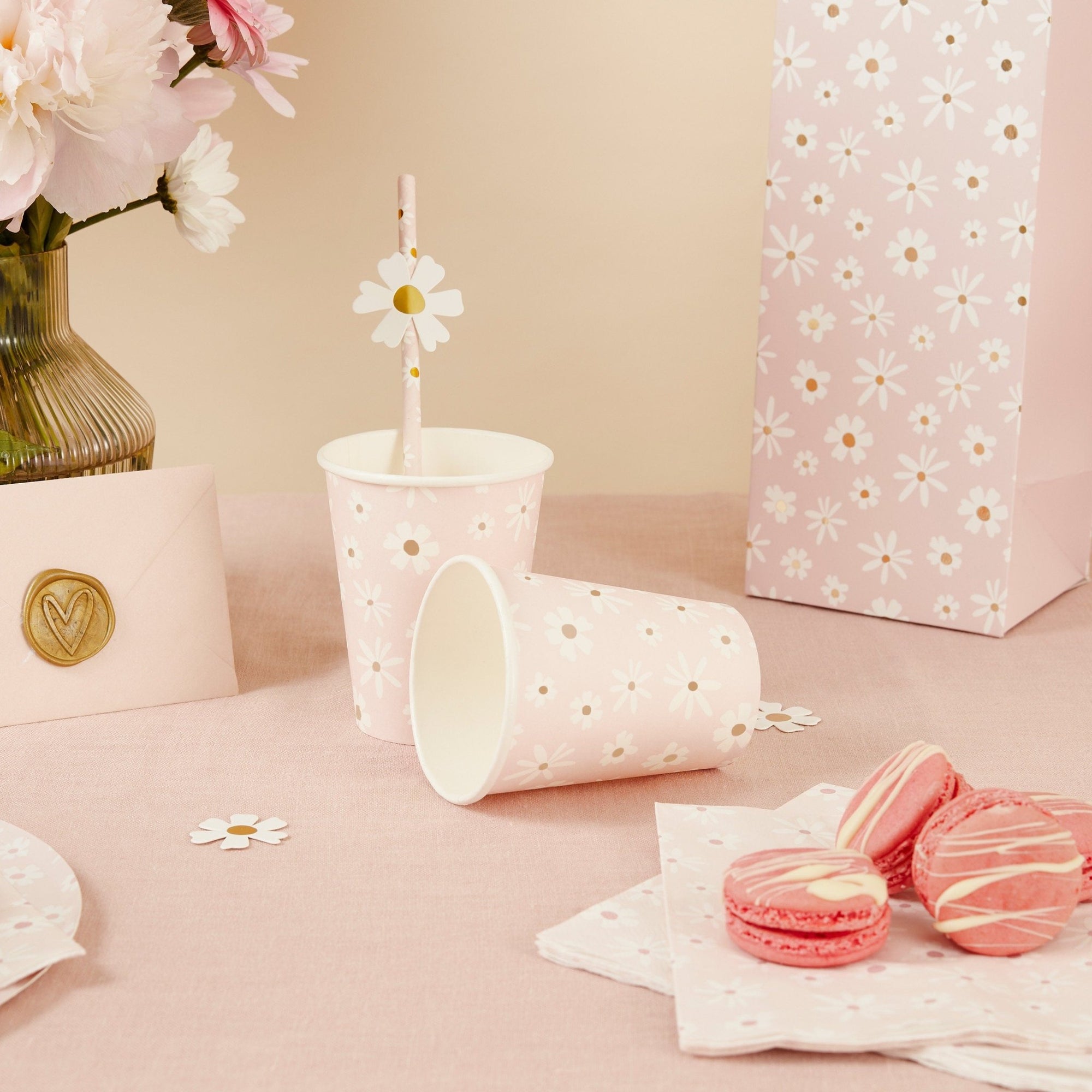 Daisy Party Straws - Stesha Party