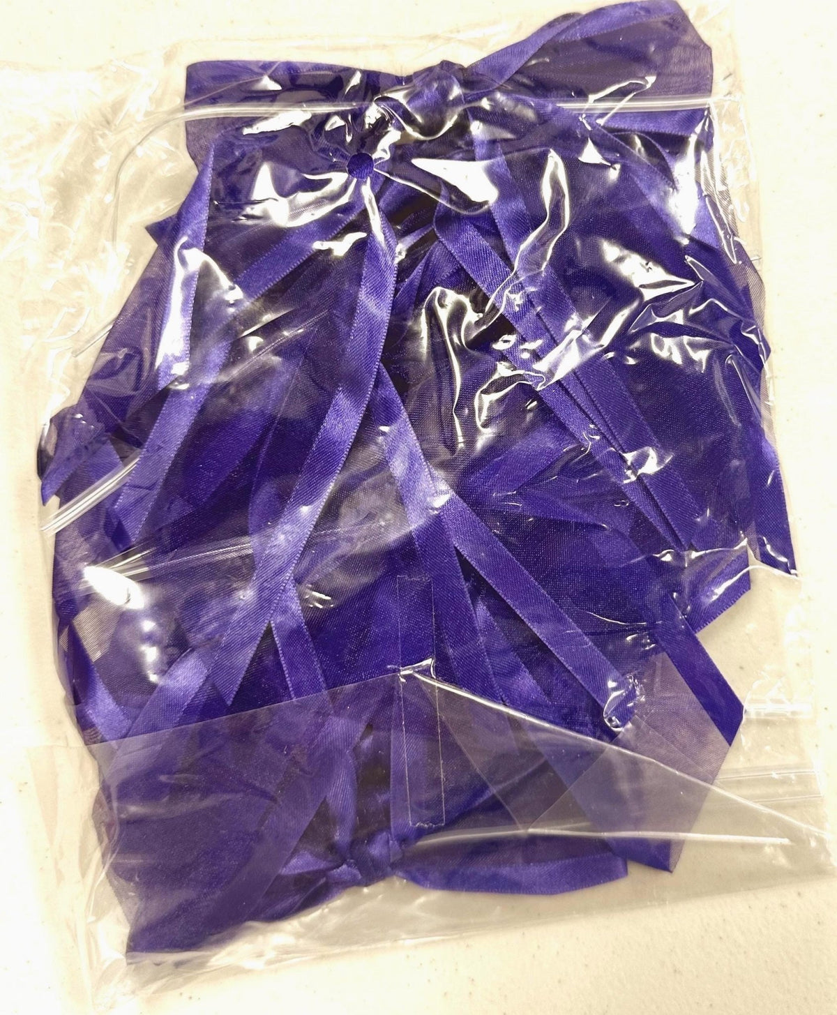 Dark Purple Pre - Tied Satin Bows 12ct - Stesha Party
