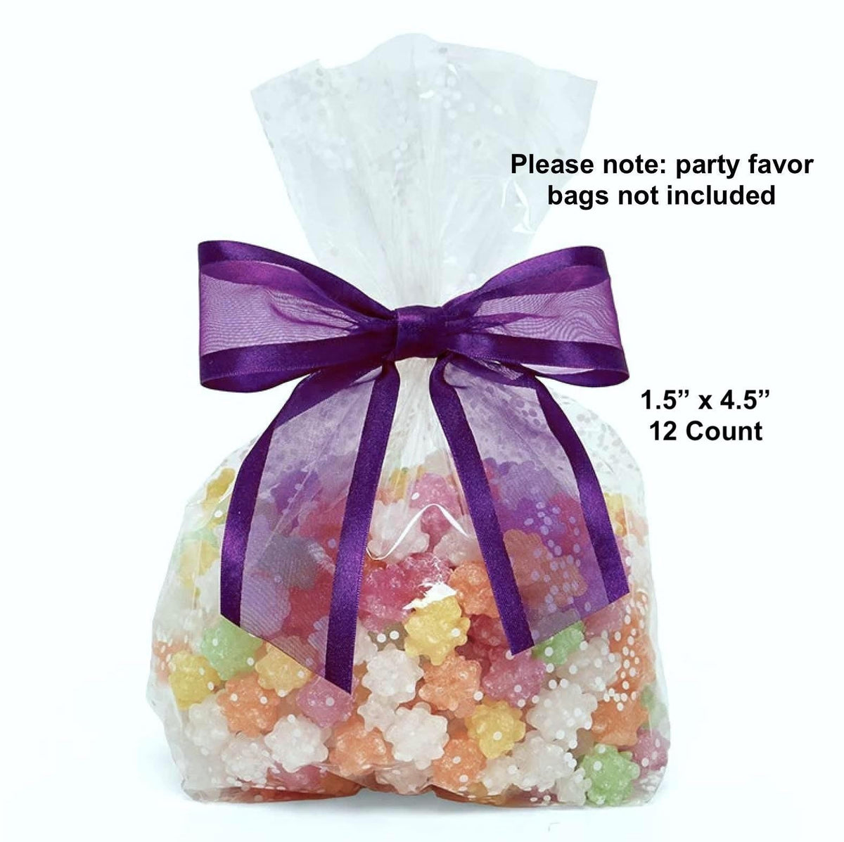 Dark Purple Pre - Tied Satin Bows 12ct - Stesha Party