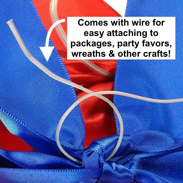 Dark Purple Pre - Tied Satin Bows 12ct - Stesha Party