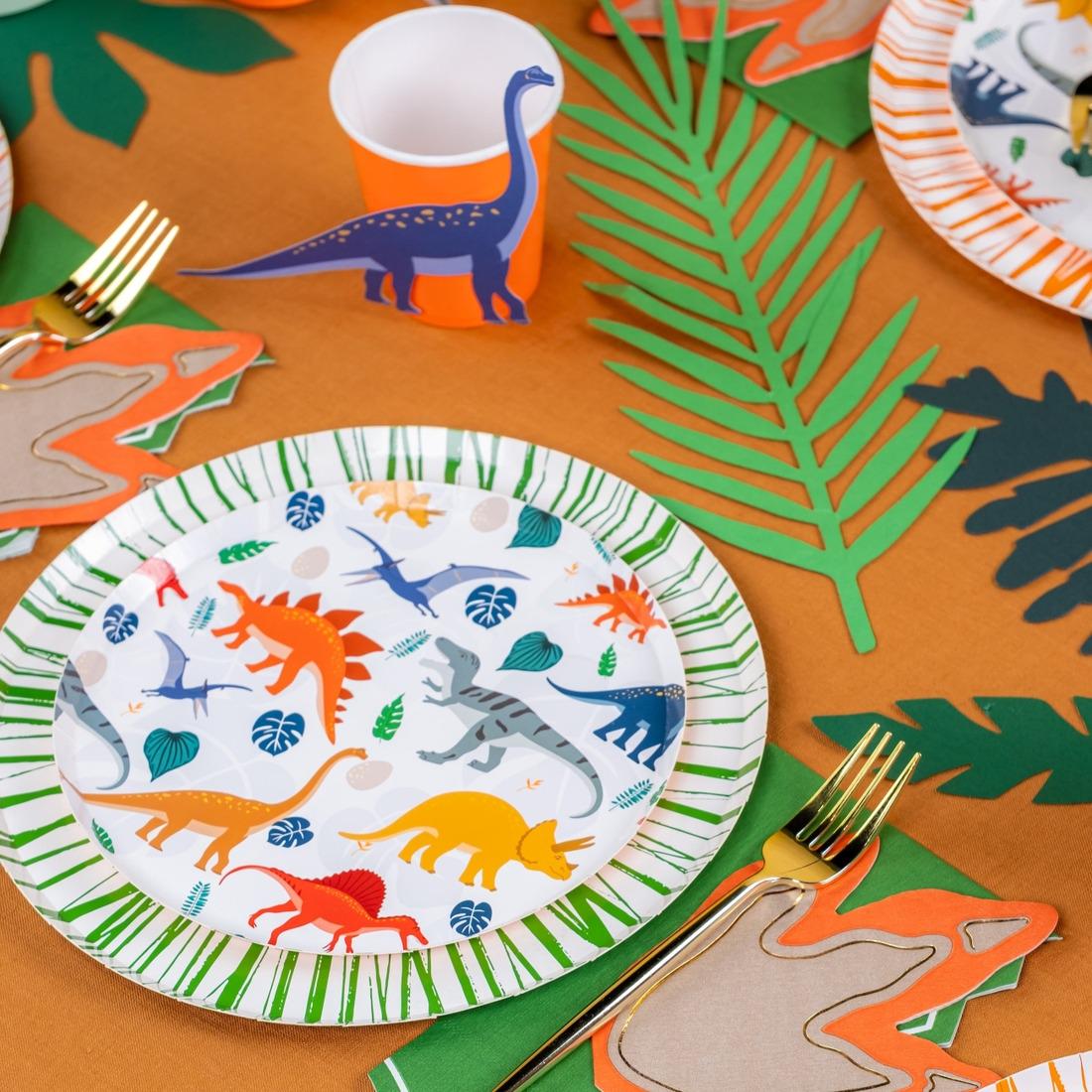 Dinosaur Cake Plates 8ct - Stesha Party