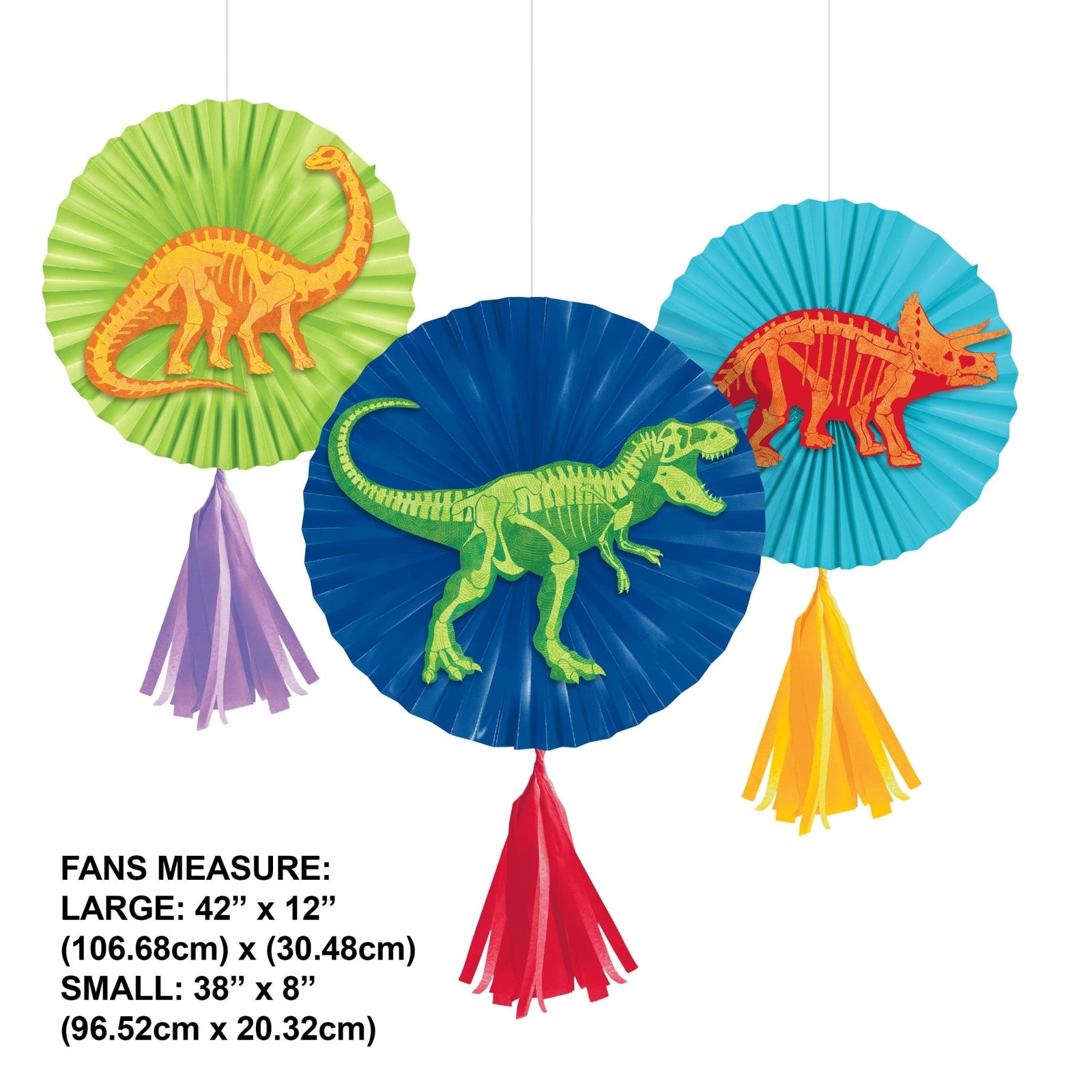 Dinosaur Hanging Party Fans - Stesha Party