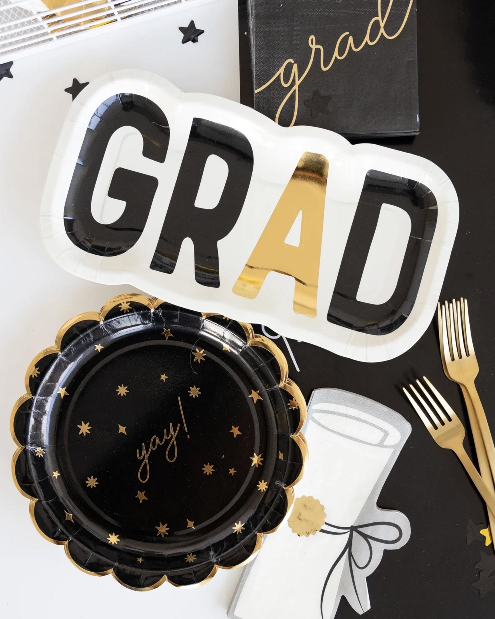 Diploma Shaped Graduation Party Napkins 18ct - Stesha Party