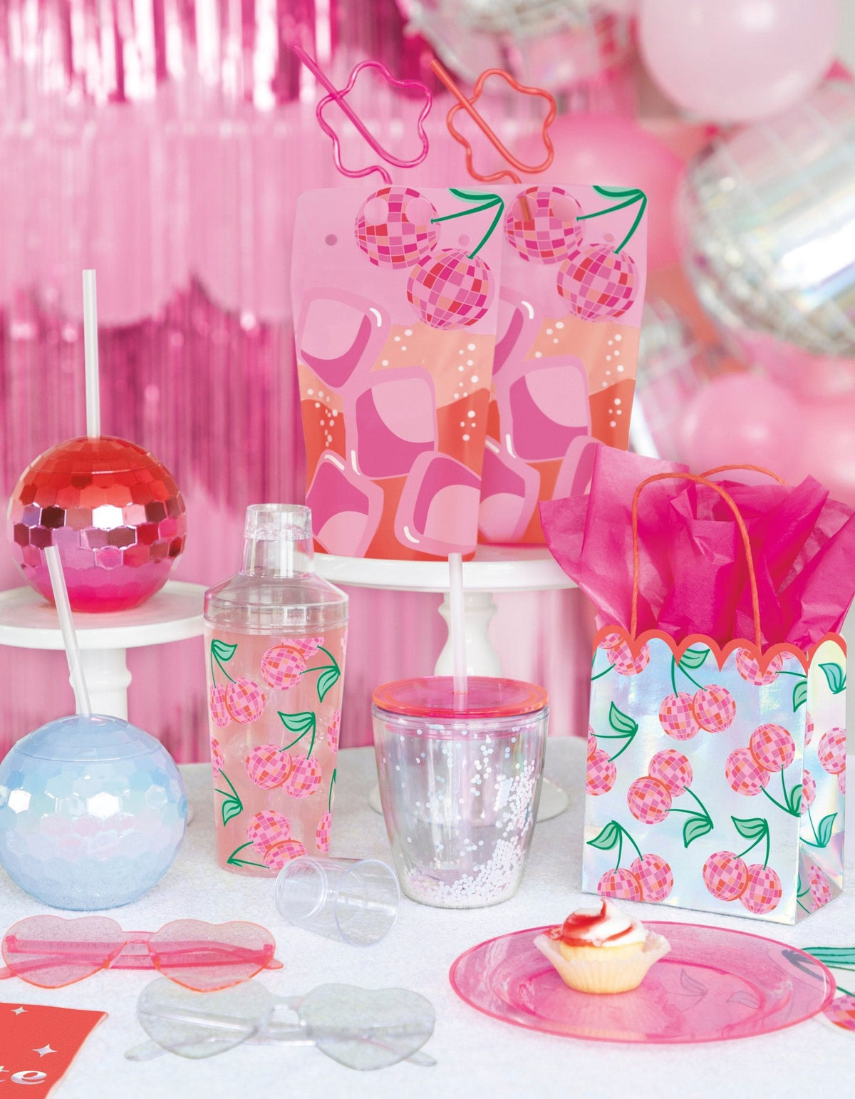 Disco Cherry Favor Bags - Stesha Party