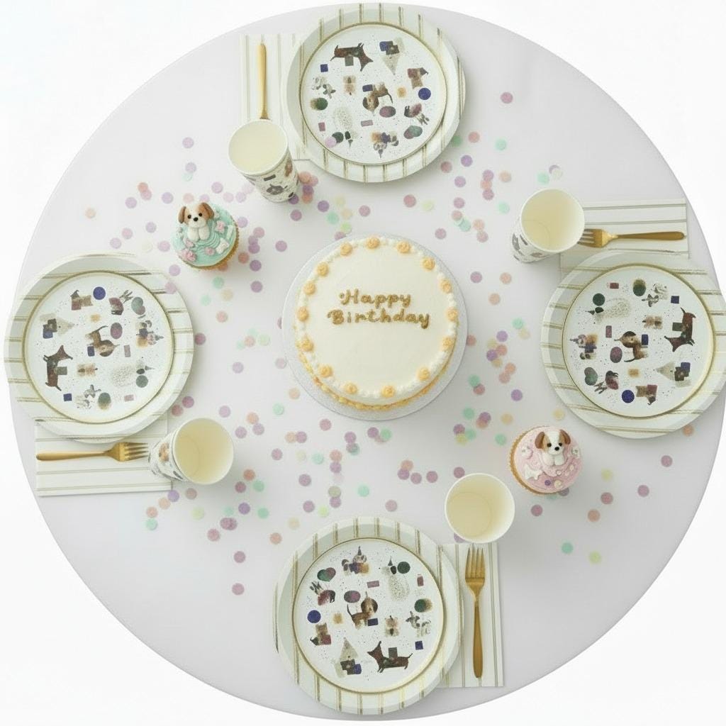 Dog Birthday Gold Foil Cups 8ct - Stesha Party