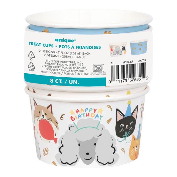 Dog &amp; Cat Paper Treat Cups 8ct - Stesha Party