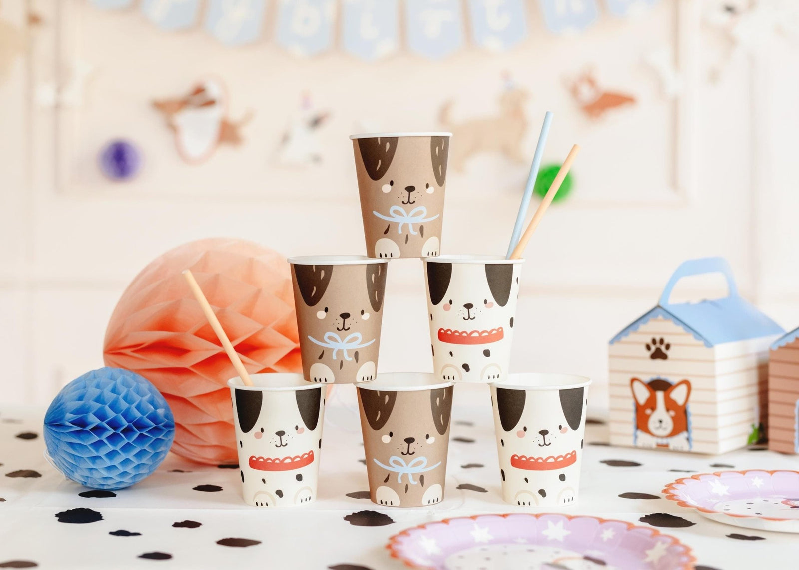 Dog Party Cups 6ct - Stesha Party