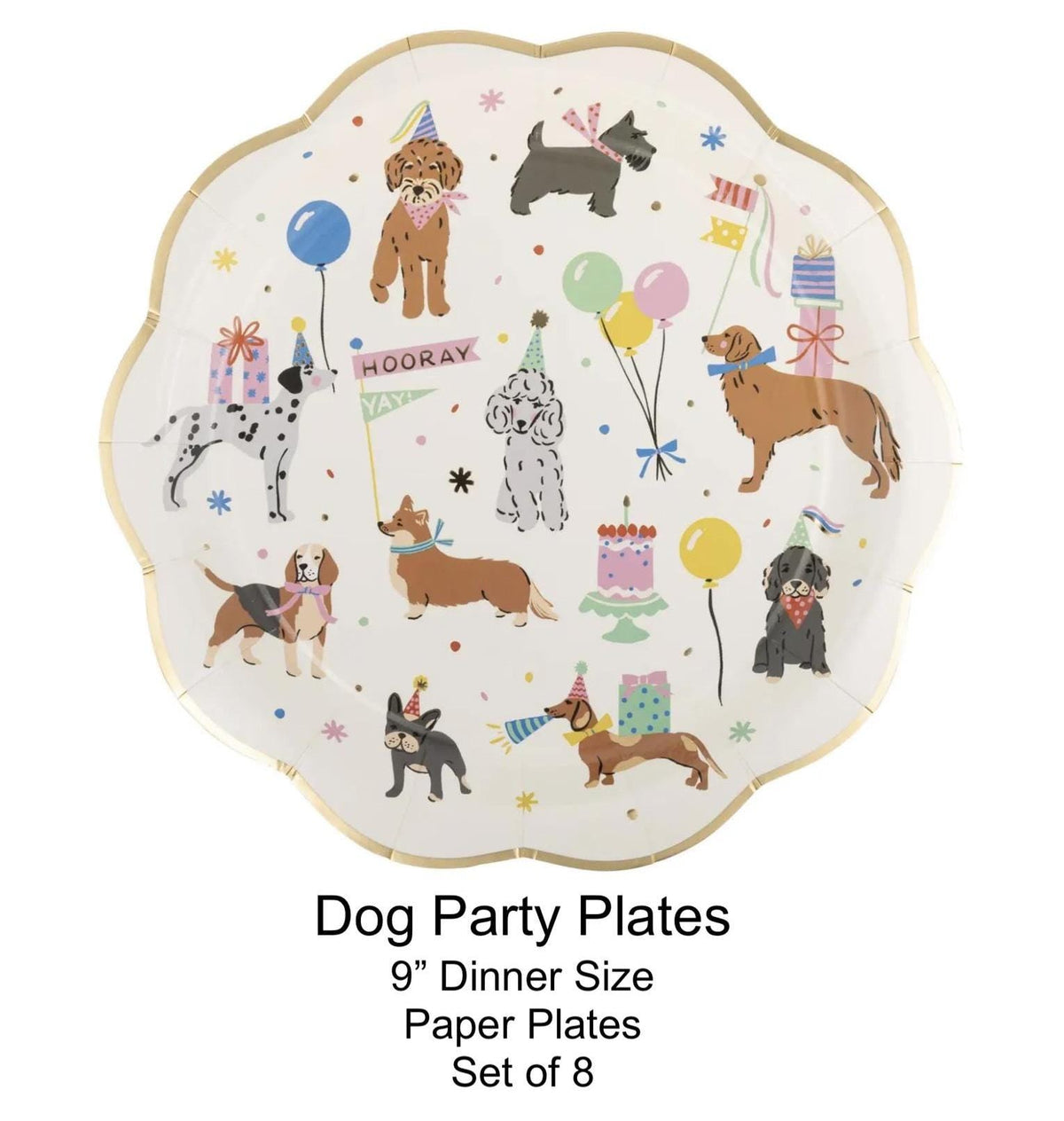 Dog Party Plates 8ct - Stesha Party