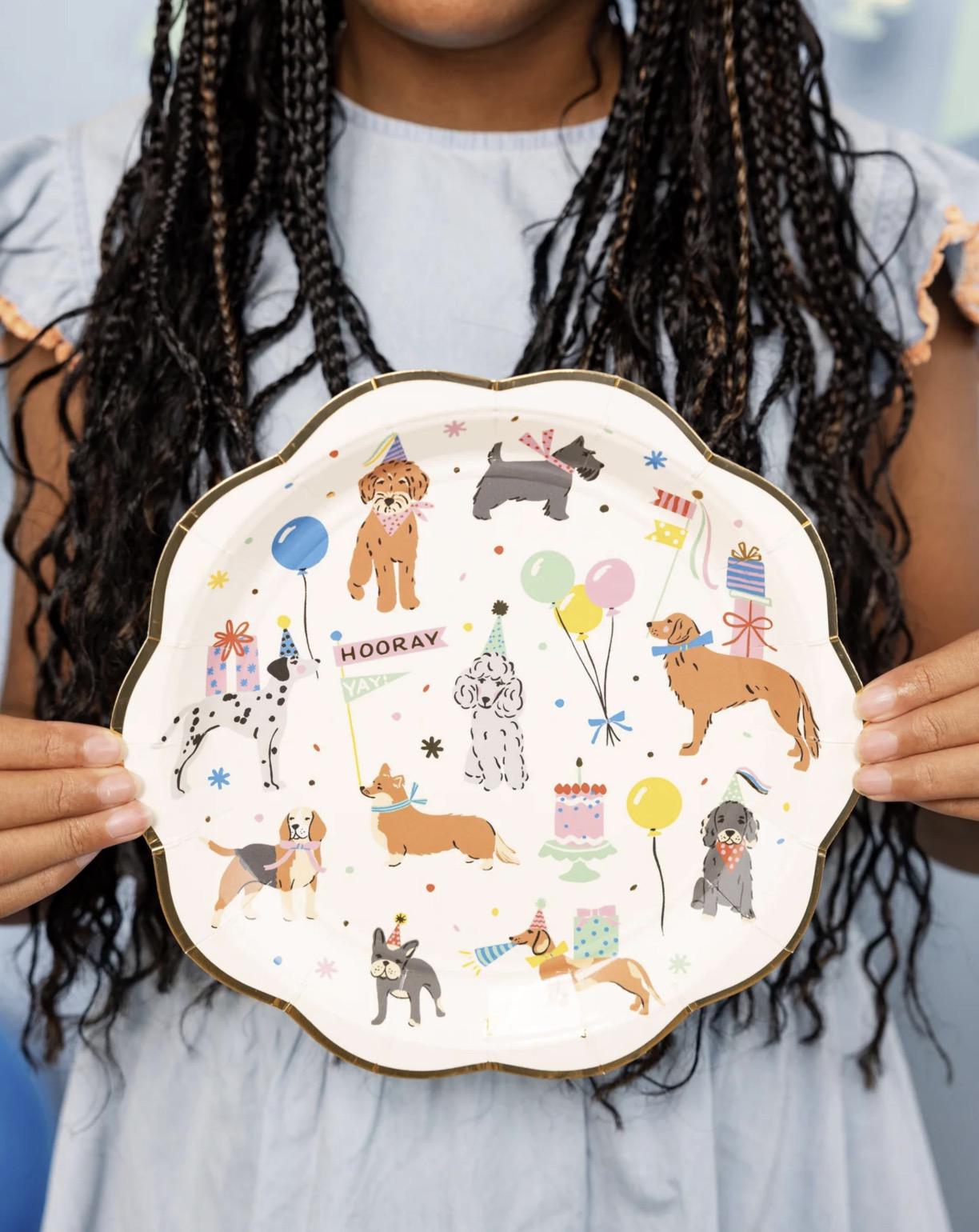 Dog Party Plates 8ct - Stesha Party