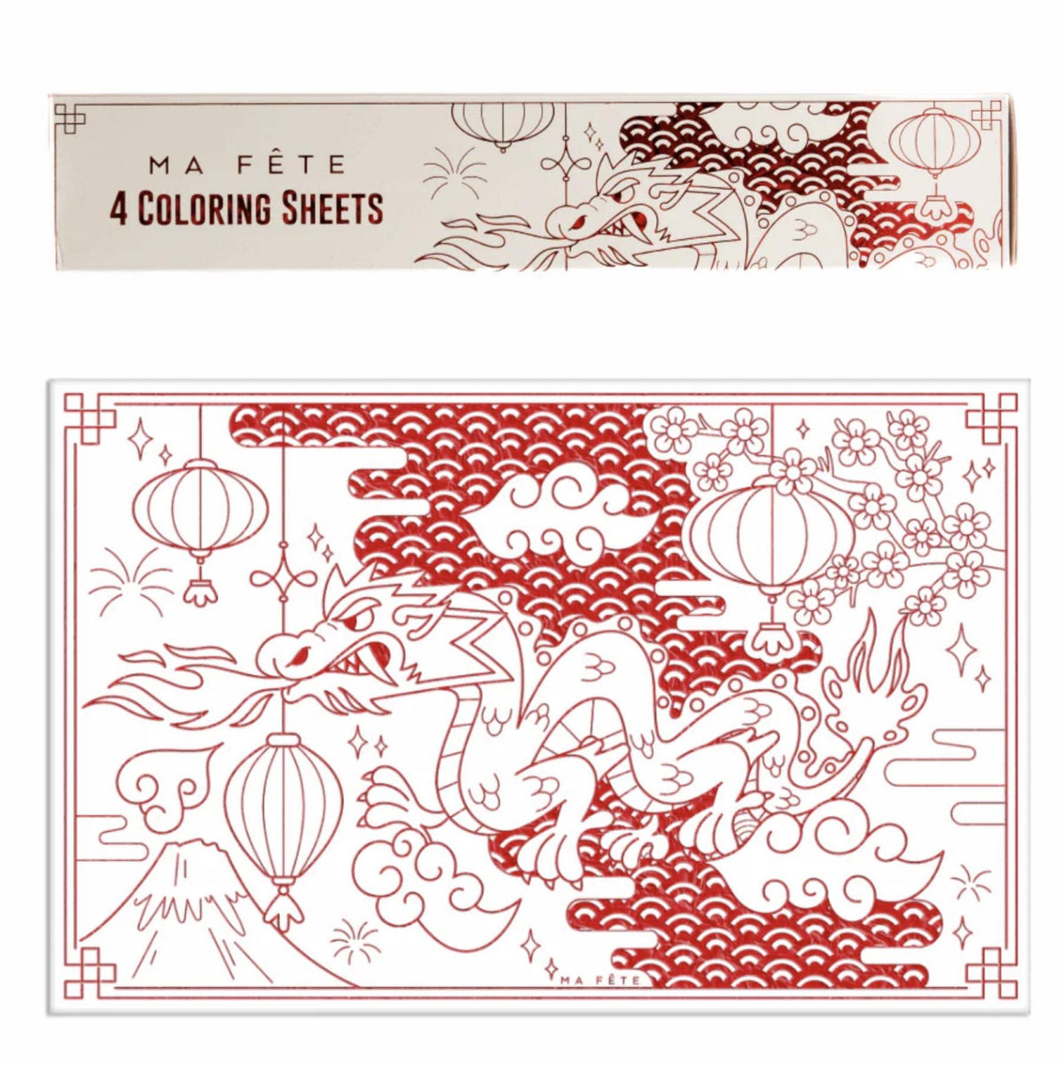 Dragon Coloring Placemats - Stesha Party
