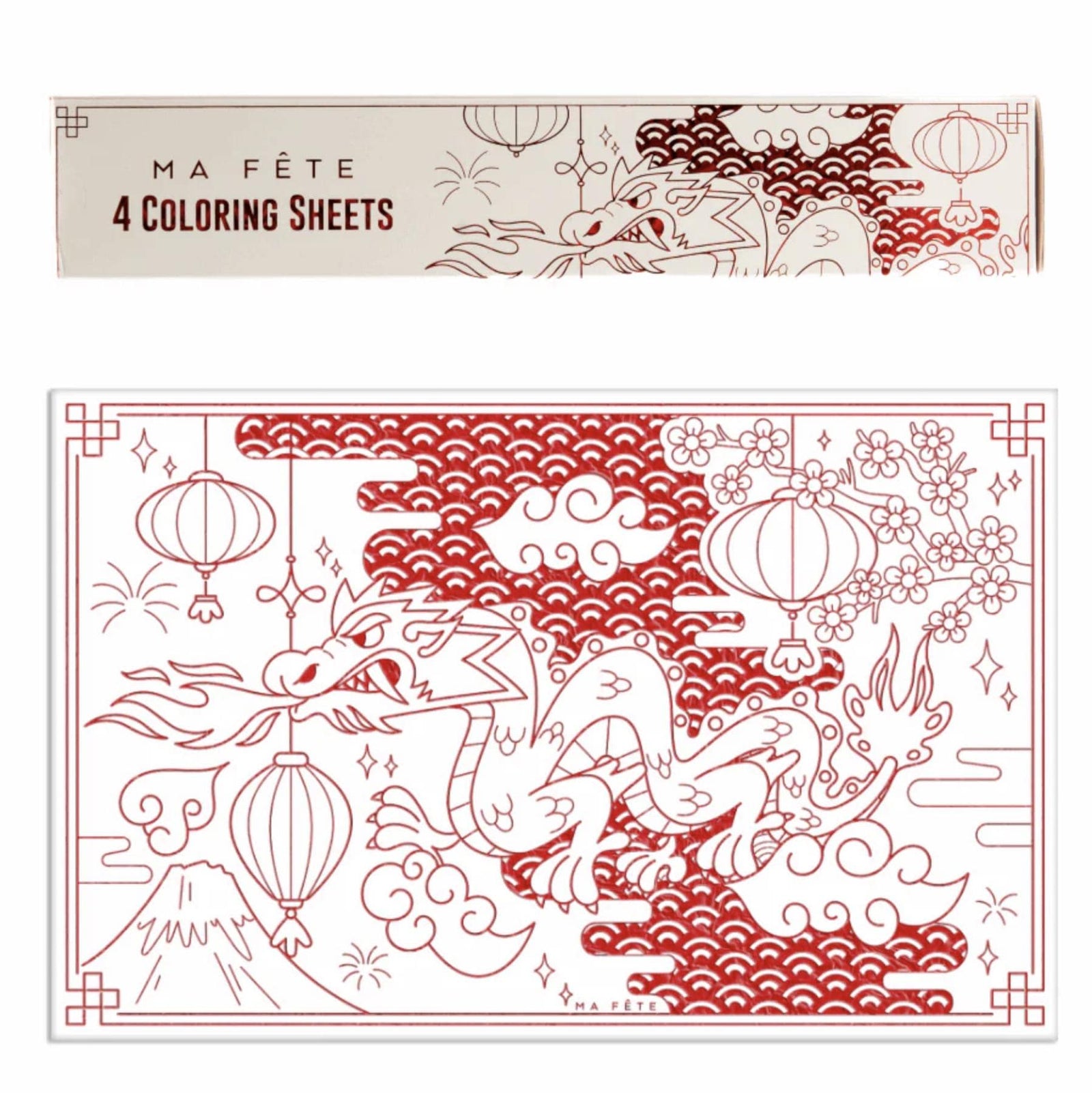Dragon Coloring Placemats - Stesha Party