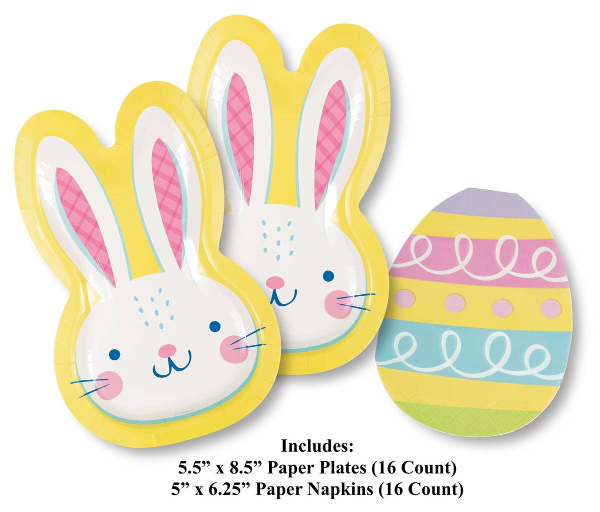 Easter Bunny Paper Plates & Egg Napkins - Stesha Party