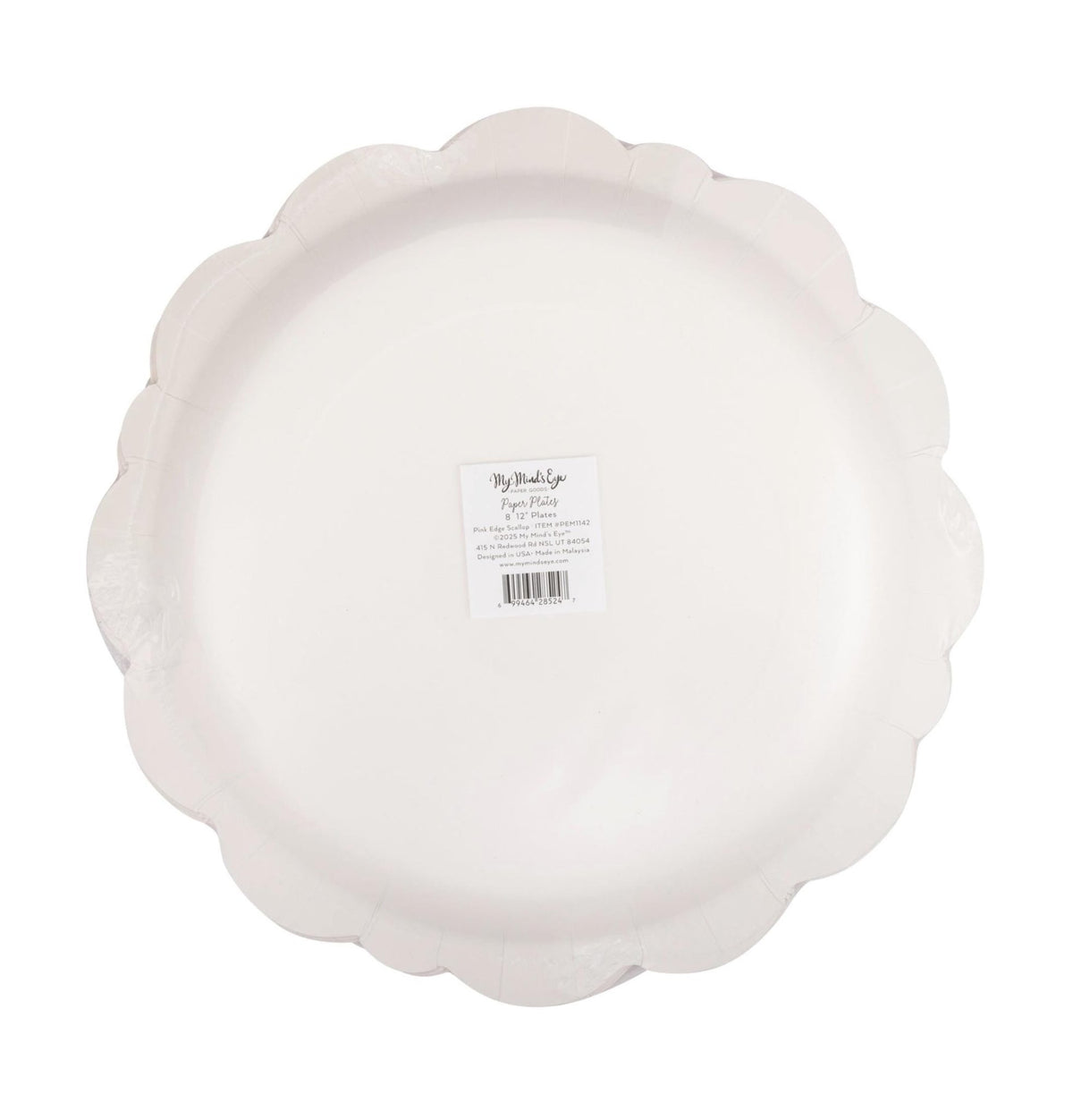 Elegant Pink & White 12" Charger Plates 8ct - Stesha Party