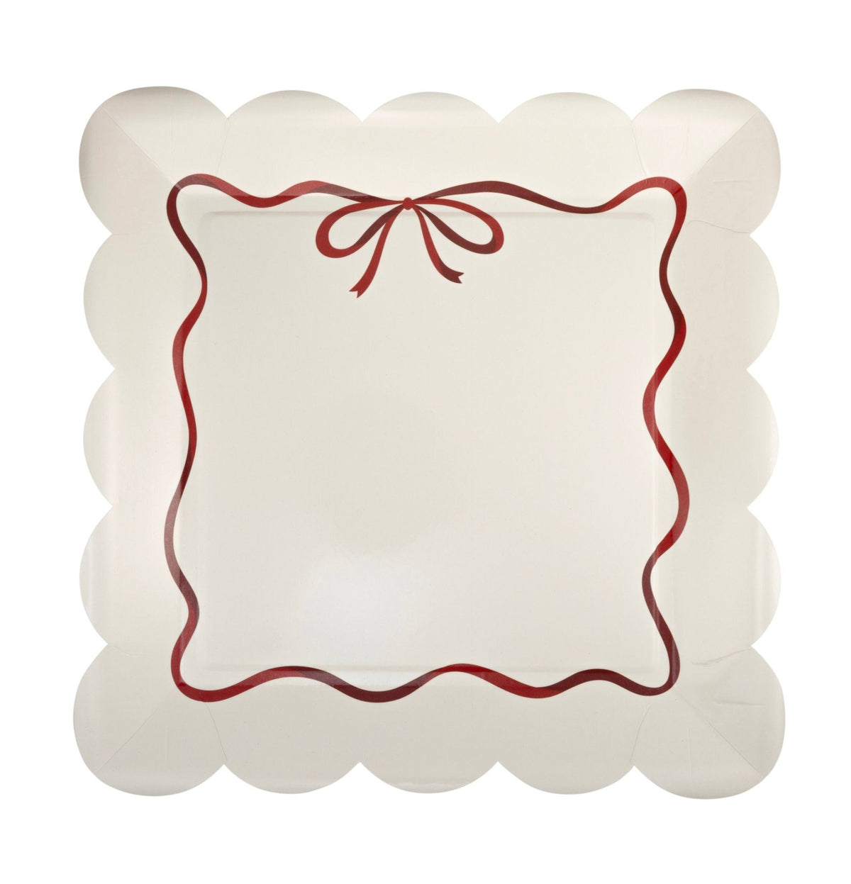 Top Ribbon Plate Elegant Red Ribbon Party Plates - Stesha Party - christmas, merry ...
