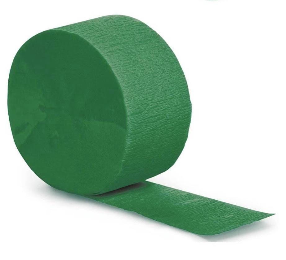 Emerald Green Crepe Paper Streamer - Stesha Party