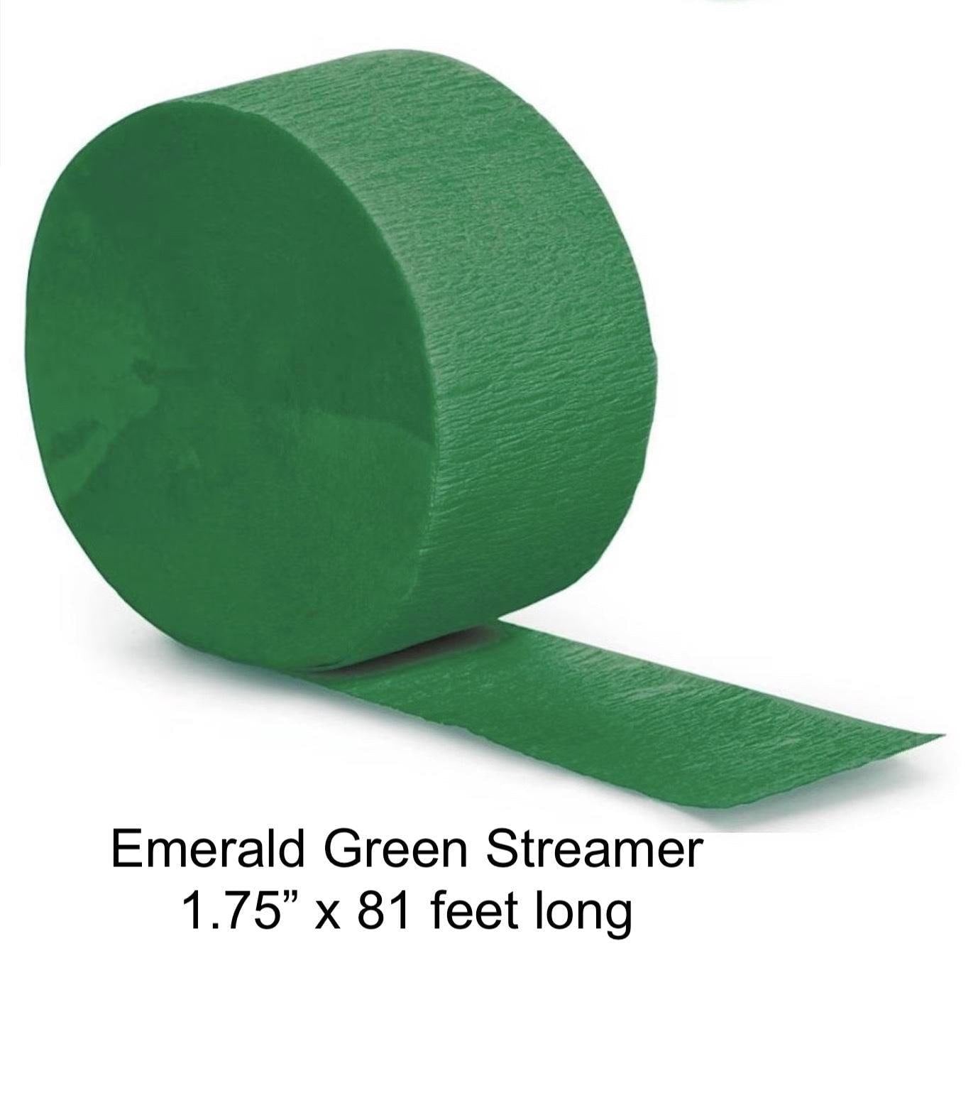 Emerald Green Crepe Paper Streamer - Stesha Party