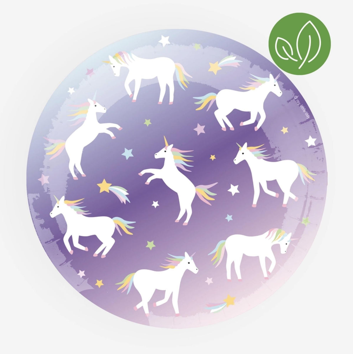 Enchanting Unicorn Party Plates 8ct - Stesha Party