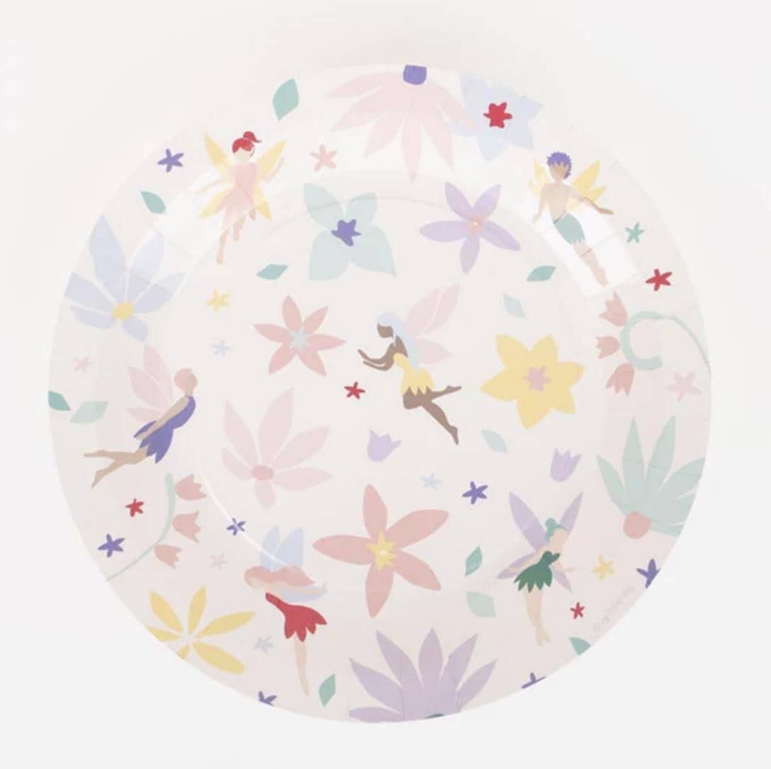 Fairy Party Paper Dinner Plates 8ct - Stesha Party