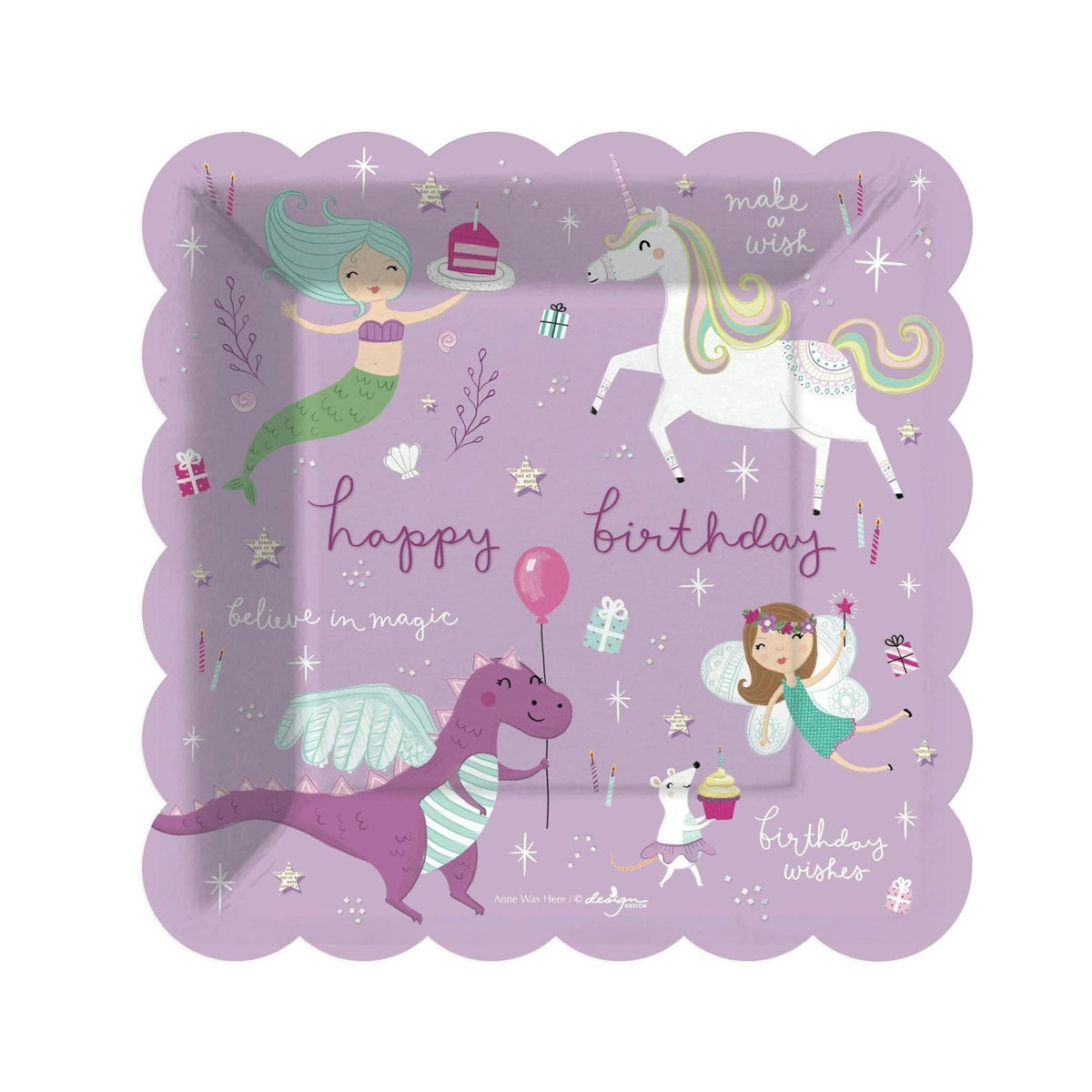 Fairytale Party Paper Cake Plates 8ct - Stesha Party