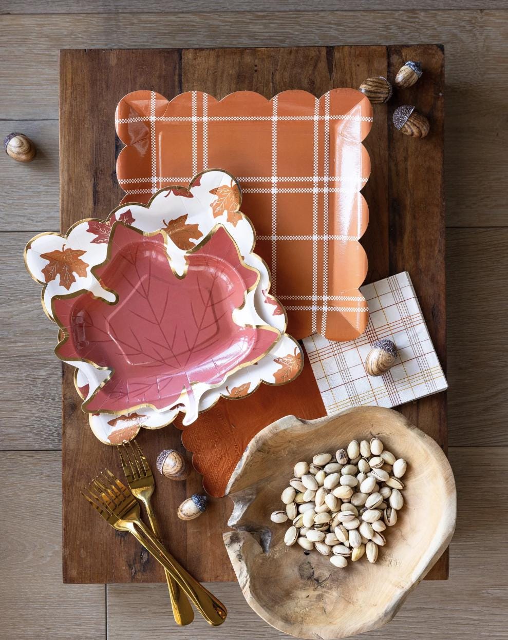 Fall Leaf Paper Plates 8ct - Stesha Party