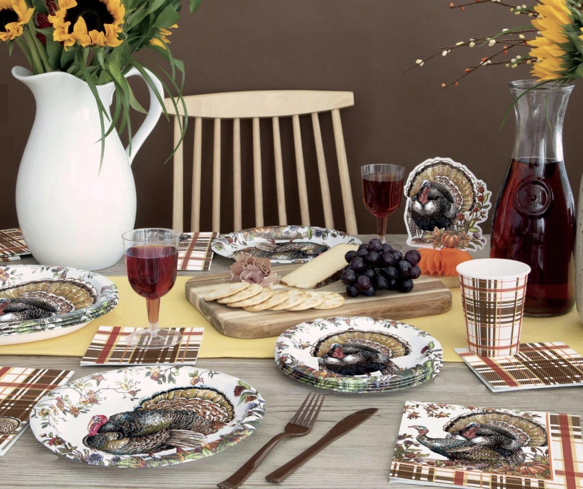 Fall Plaid Gingham Paper Cups - Stesha Party