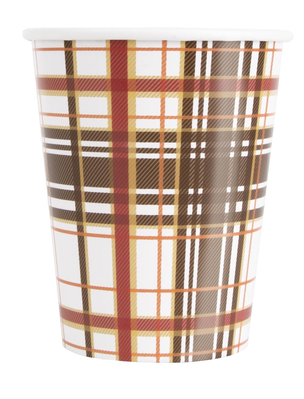 Fall Plaid Gingham Paper Cups - Stesha Party